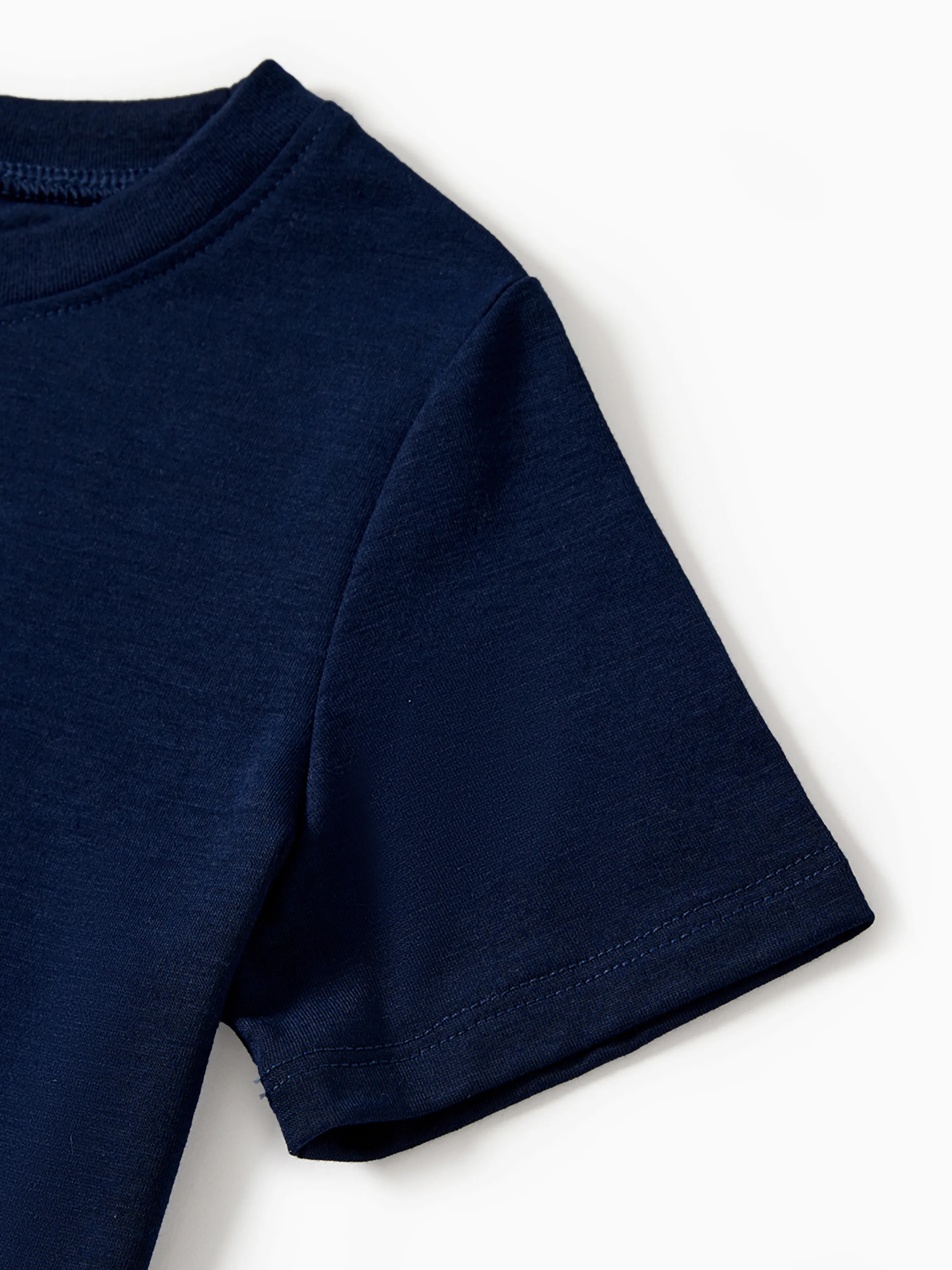 Christmas Reindeer Print Glow in the Dark Family Matching Pajamas Sets with Christmas Socks Deep Blue - XNAUWBI