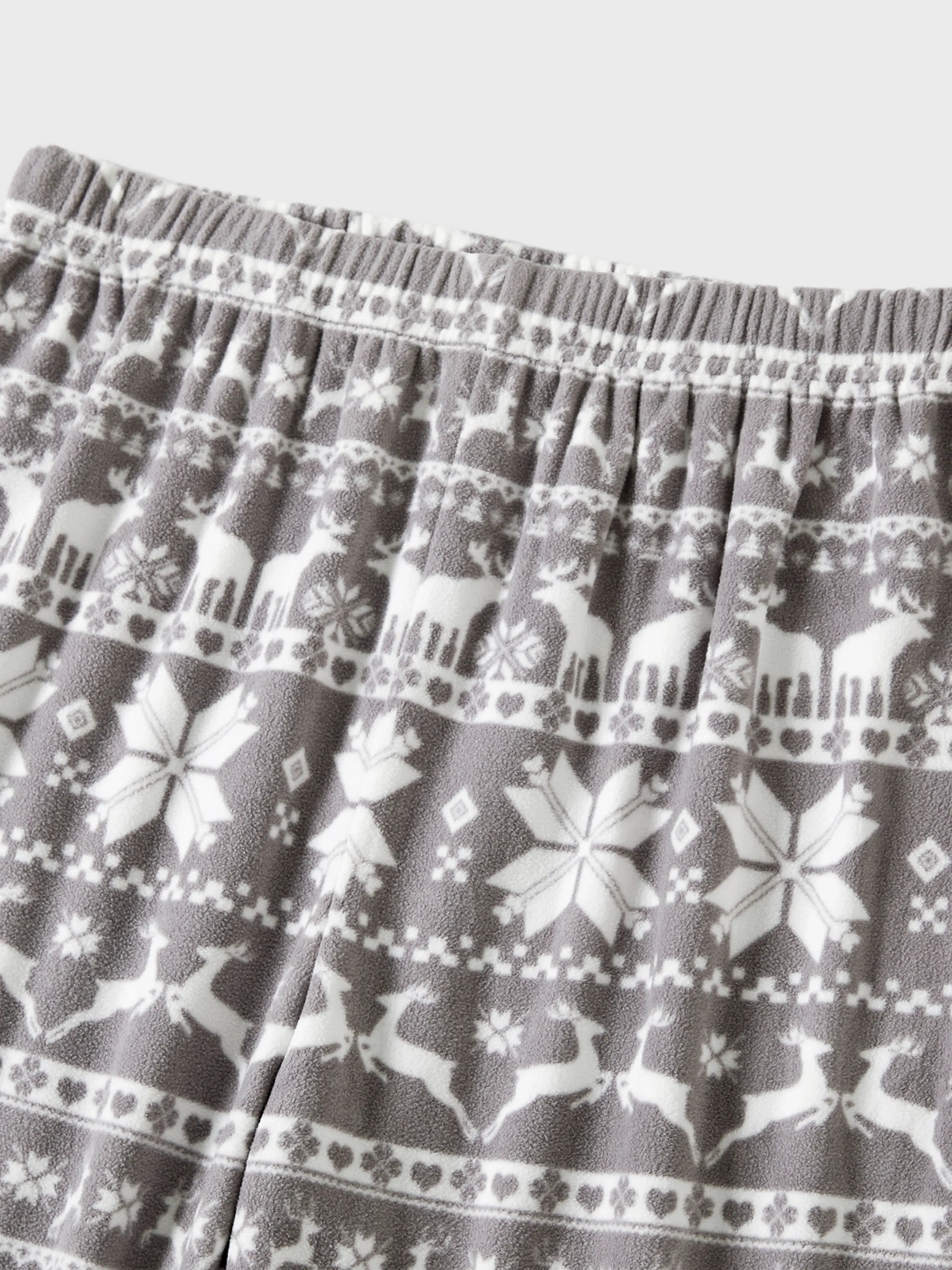 Christmas Family Matching Letters Embroidered Long-sleeve Hooded Fleece Pajamas Sets with Christmas Socks White - XNAUWBI