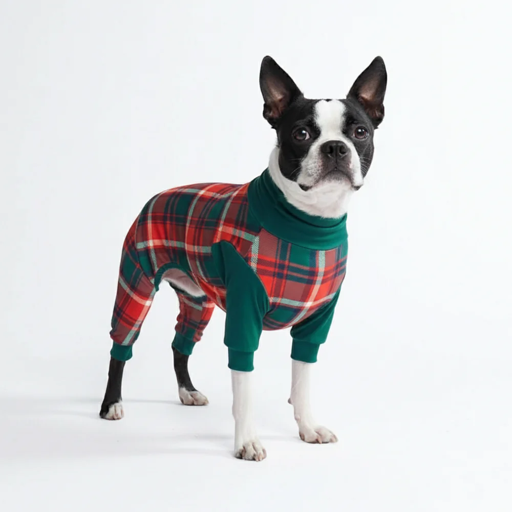 Dog Pajama - Green and Red Plaid - XNAUWBI