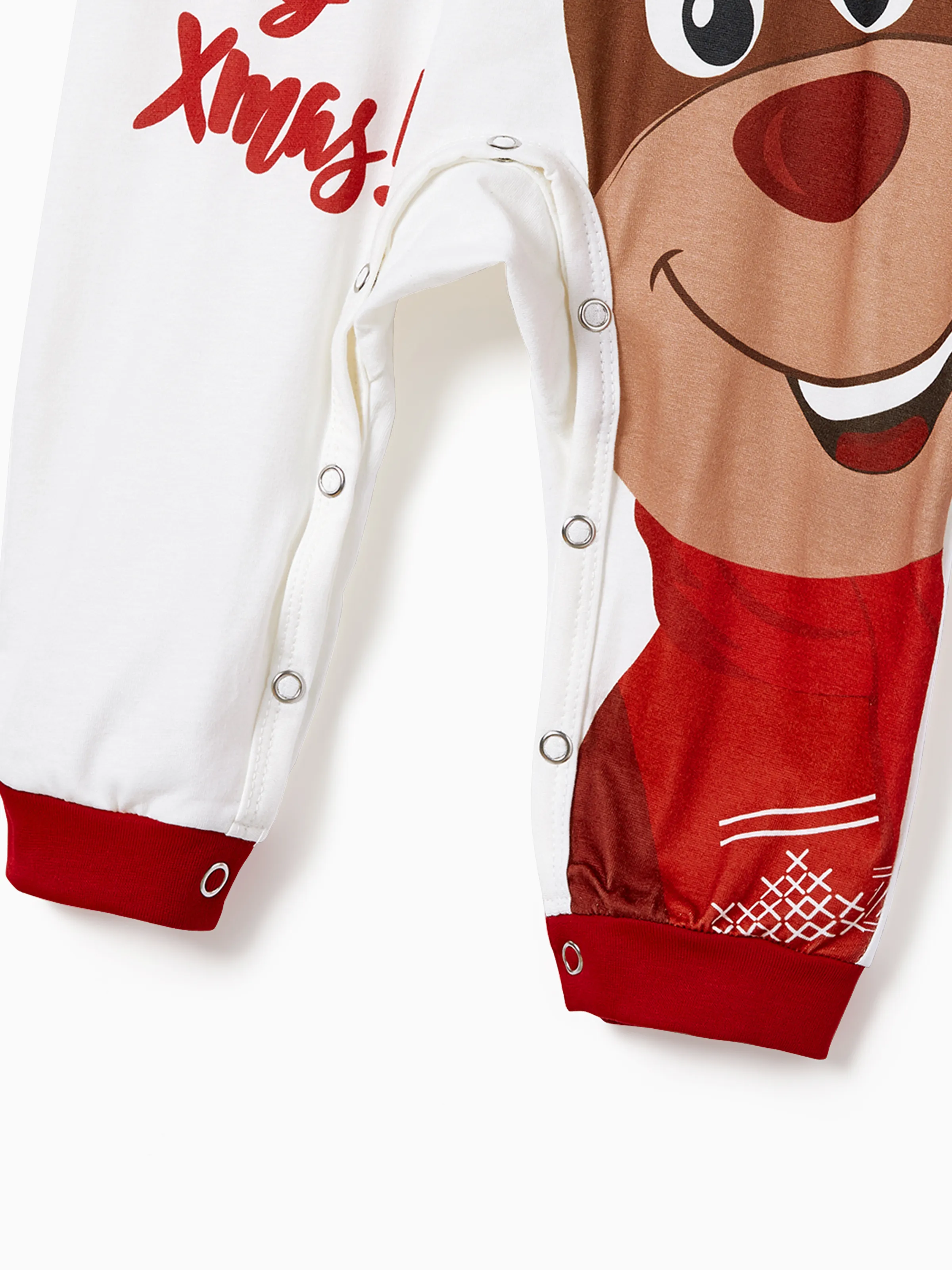 Christmas Reindeer Print Family Matching Pajamas Sets with Christmas Socks Black - XNAUWBI