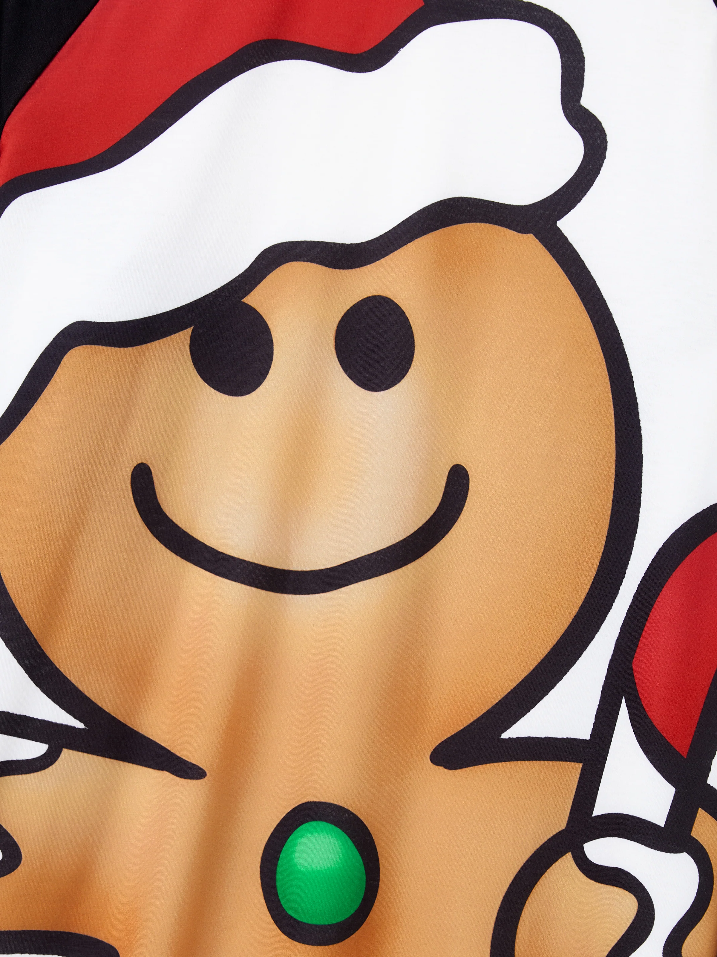 Christmas Family Matching Raglan Sleeves Gingerbread Man Pajamas Sets with Drawstring and Pockets with Christmas Socks red/black - XNAUWBI