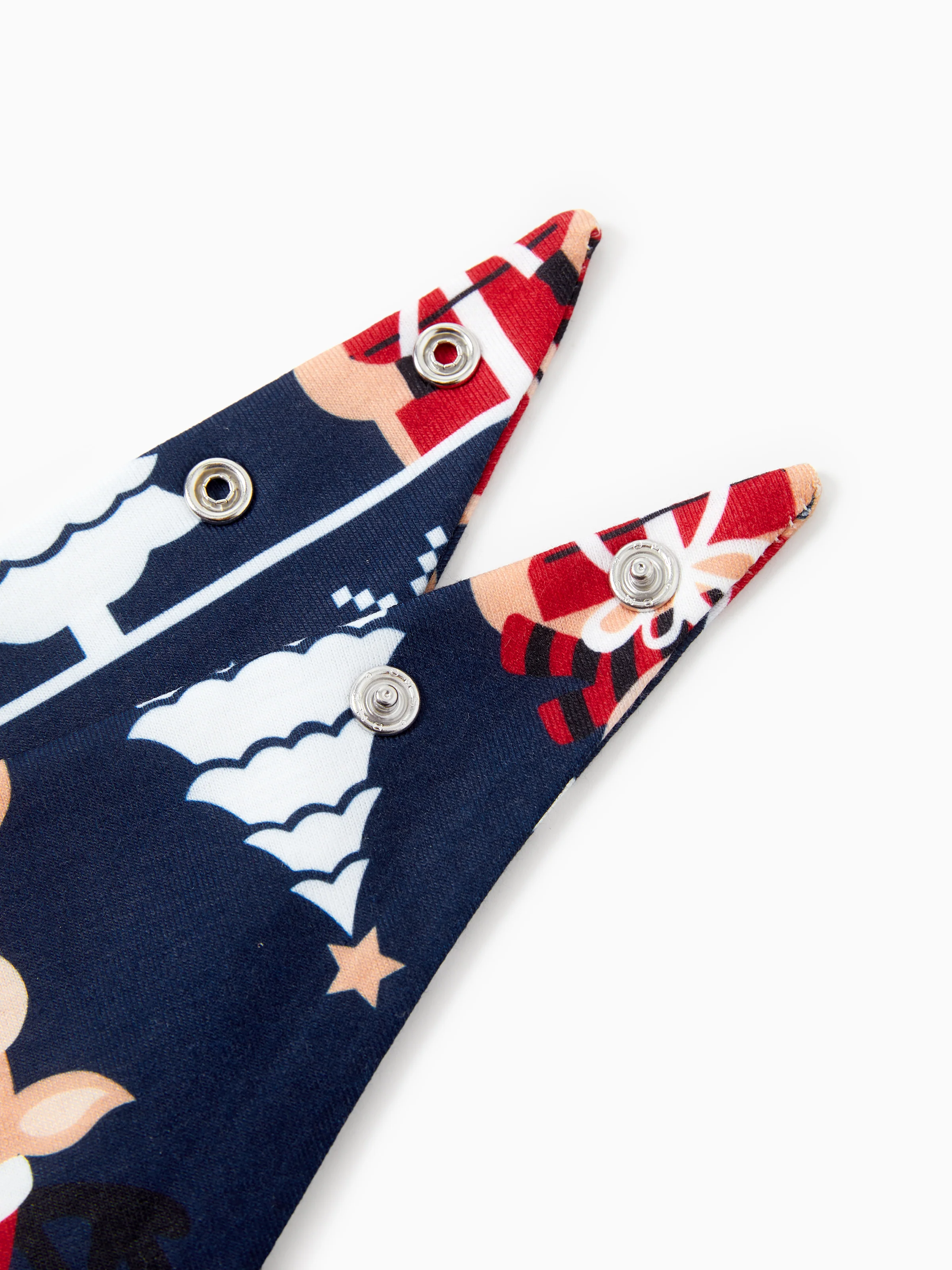 Christmas Matching Family Pajamas Set Reindeer and Snowflake Print PJS Deep Blue - XNAUWBI