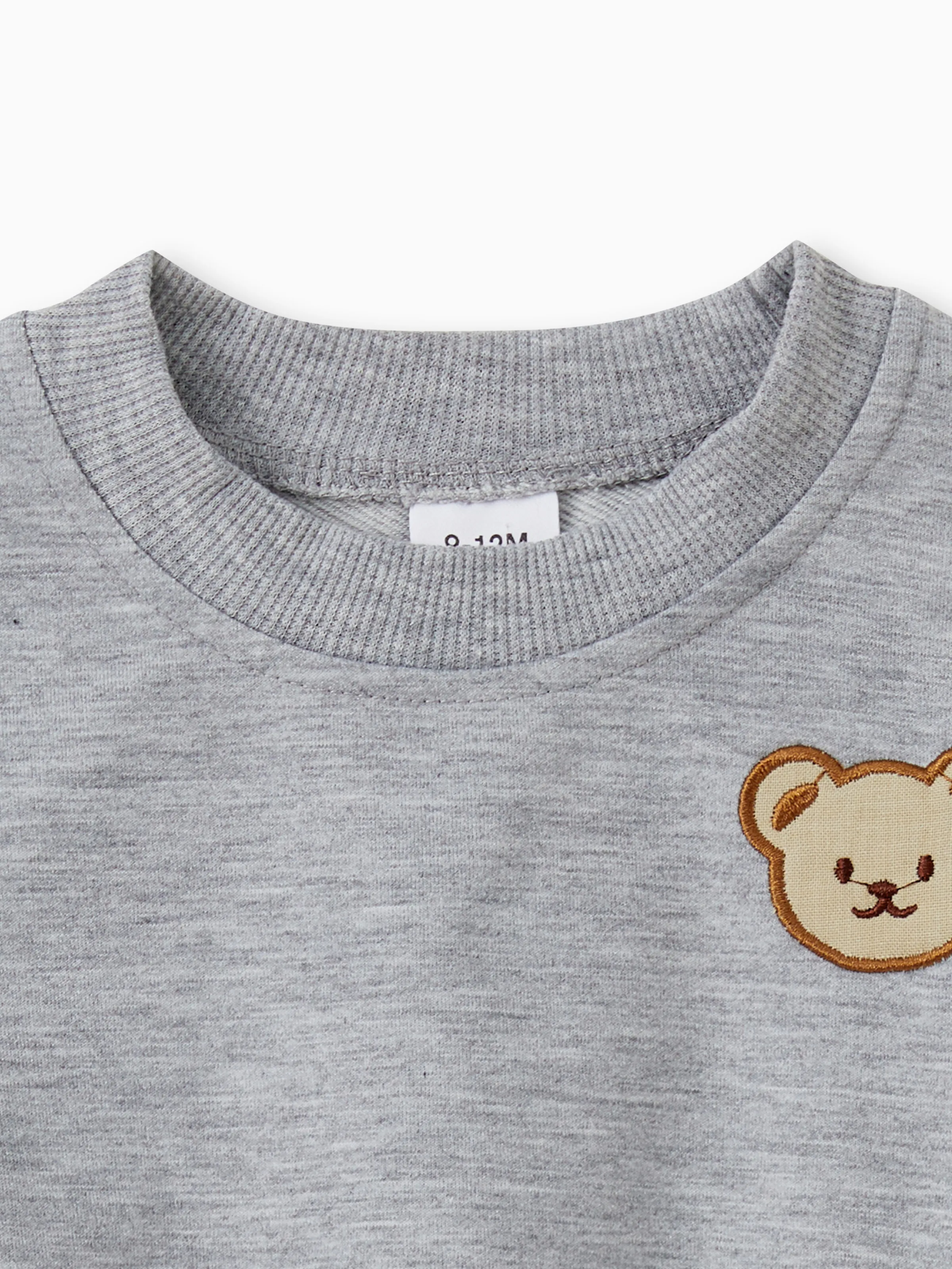 Baby/Toddler Girl/Boy Clothes 2pcs Bear Style Sweatshirt and Pants Set Grey - XNAUWBI