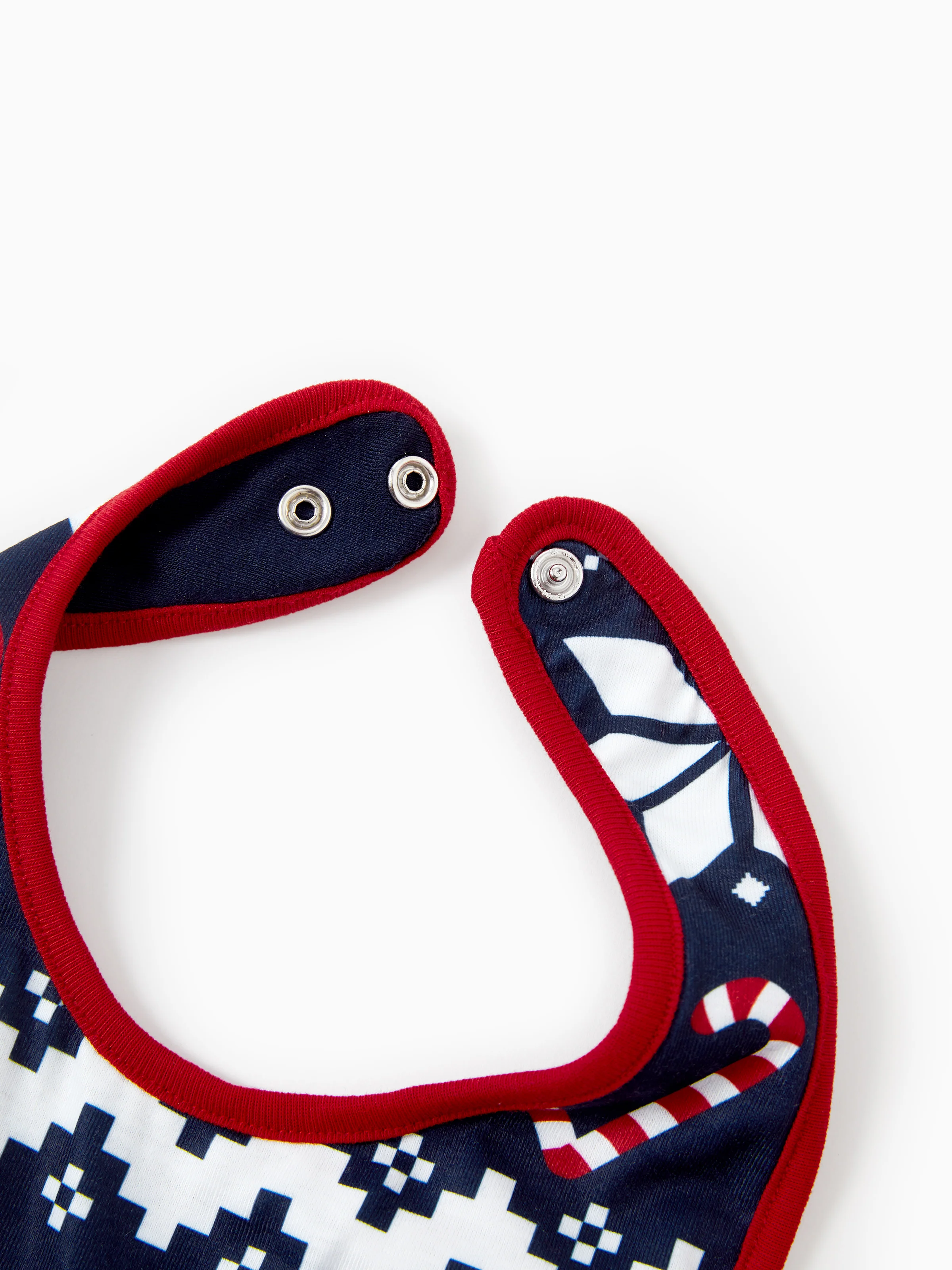 Christmas Matching Family Pajamas Set Reindeer and Snowflake Print PJS Deep Blue - XNAUWBI