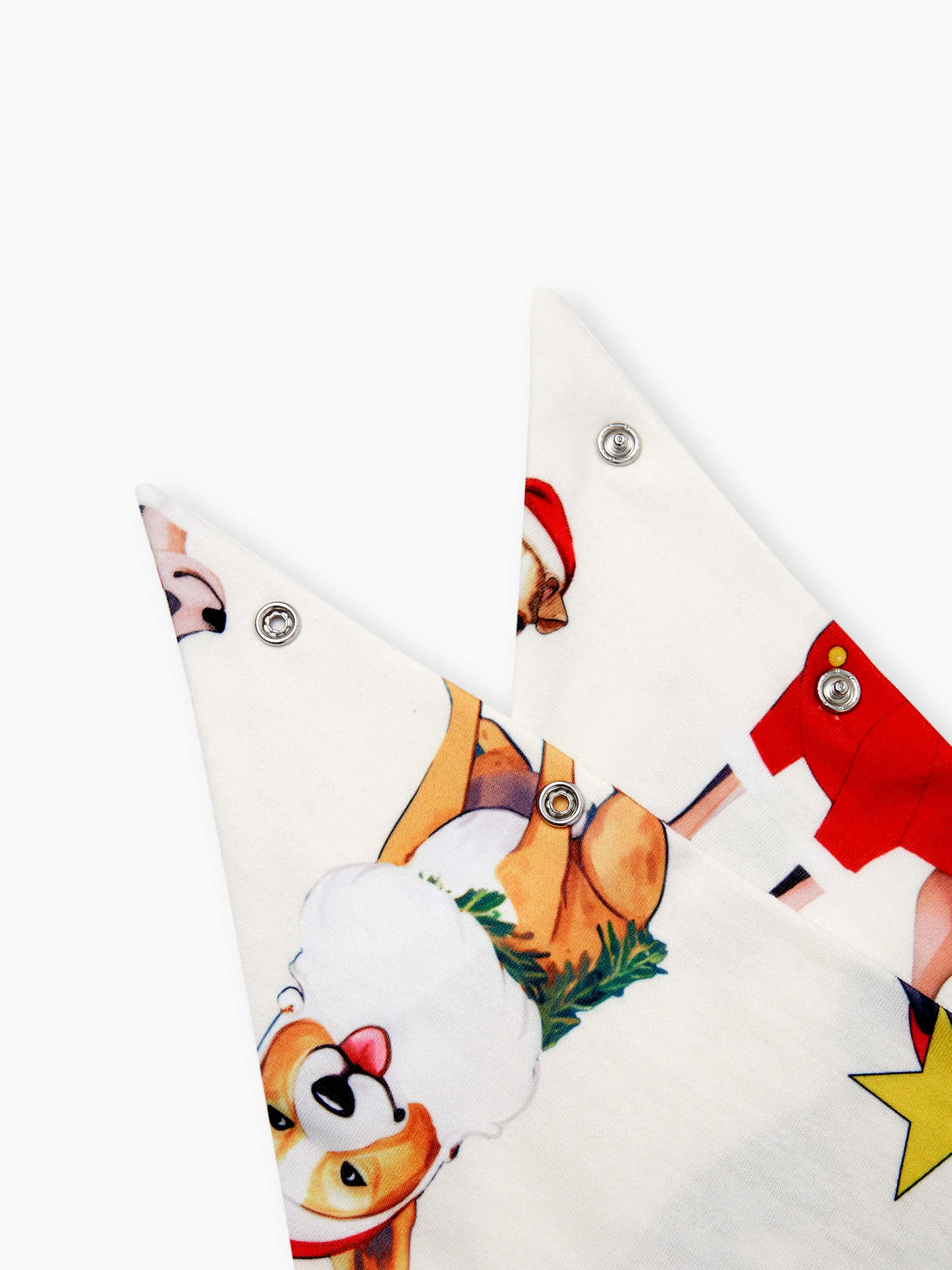 Christmas Pajamas Family Matching Cute Xmas Dog Collared Pajamas Sets with Christmas Socks LightApricot - XNAUWBI