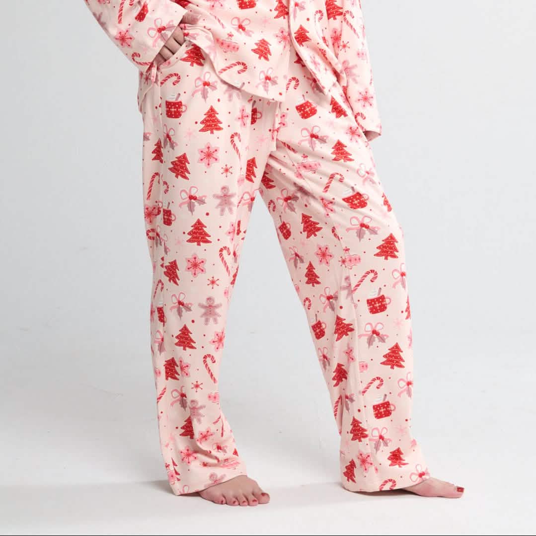 Human Pajama Pants - Candy Cane - XNAUWBI