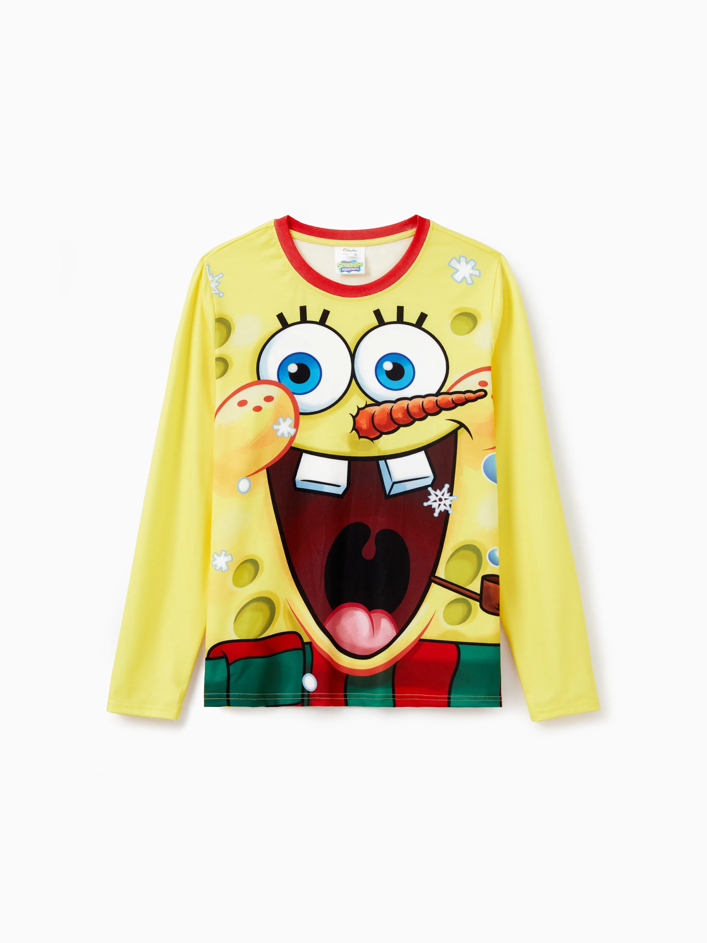 SpongeBob SquarePants Christmas Family matching Print Pajamas Sets with Christmas Socks - XNAUWBI
