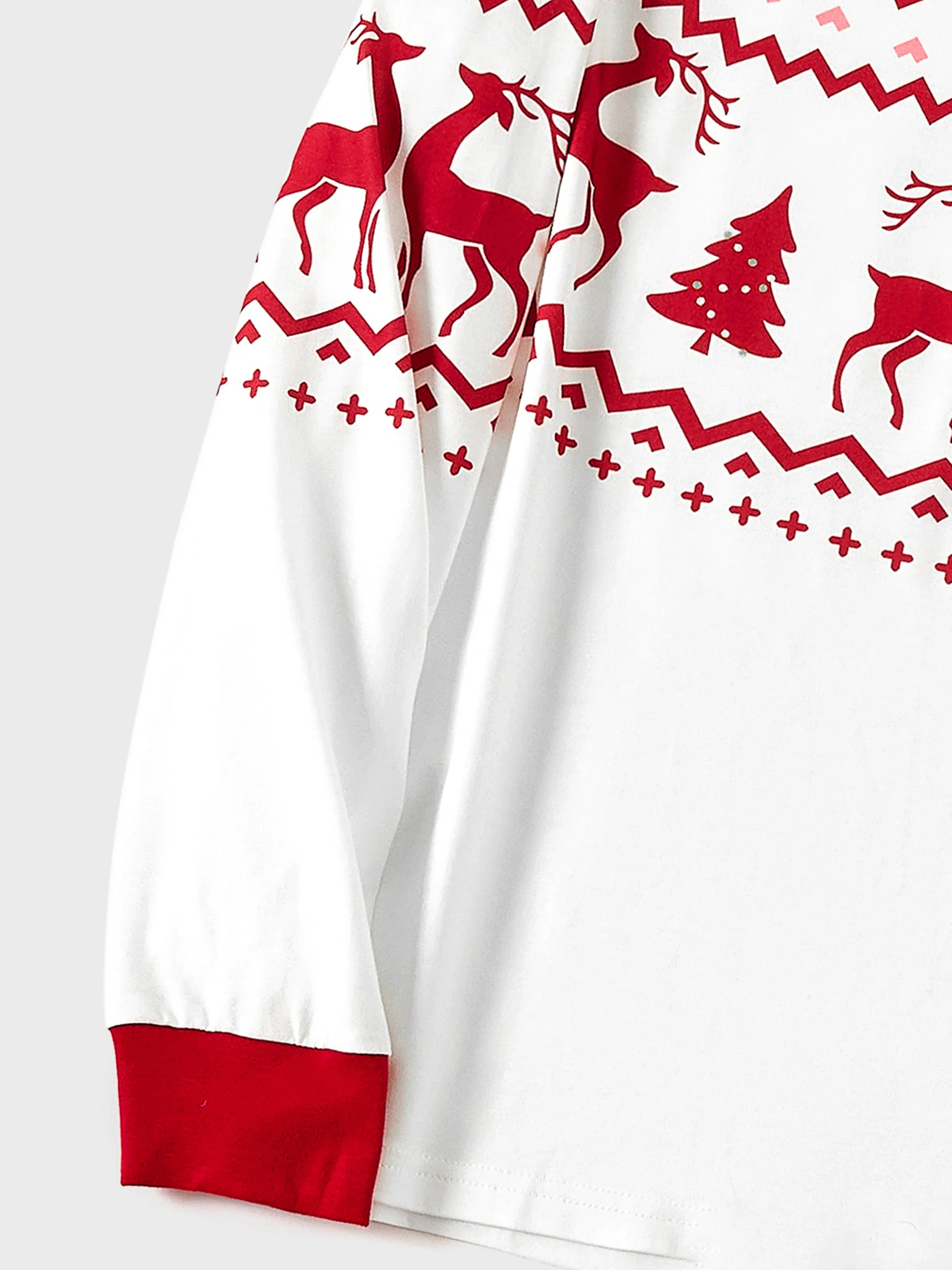 Christmas Reindeer and Snowflake Print Family Matching Pajamas Sets with Christmas Socks Red - XNAUWBI