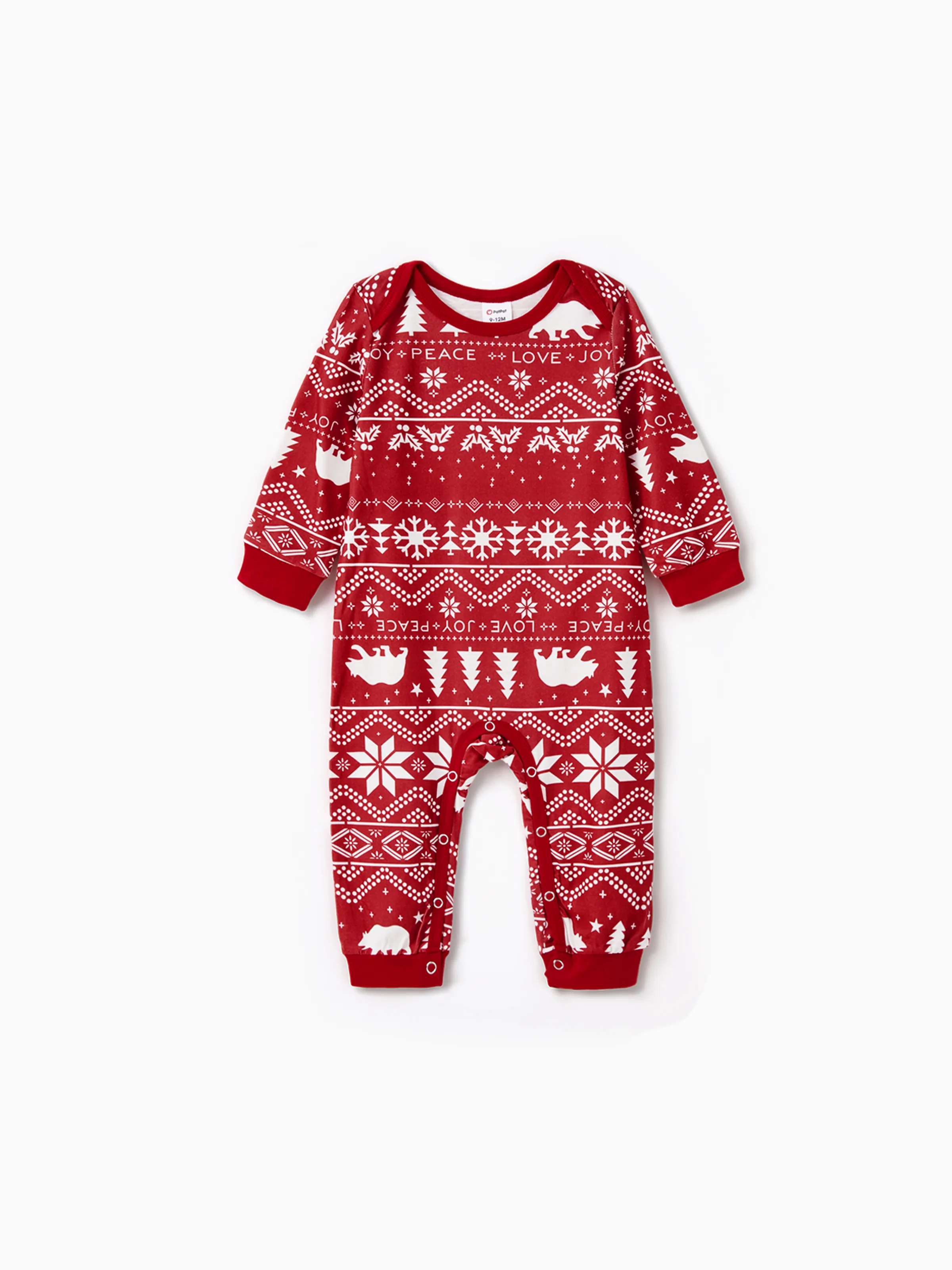 Traditional Christmas Print Family Matching Pajamas Sets with Christmas Socks Red - XNAUWBI