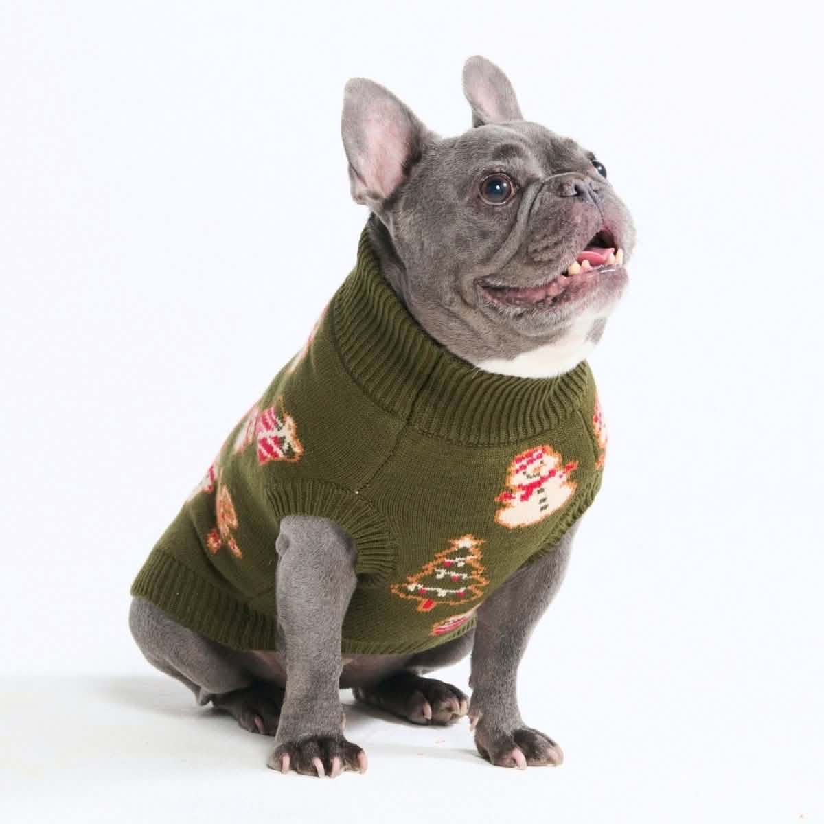 Christmas Knit Dog Sweater - Gingerbread - XNAUWBI