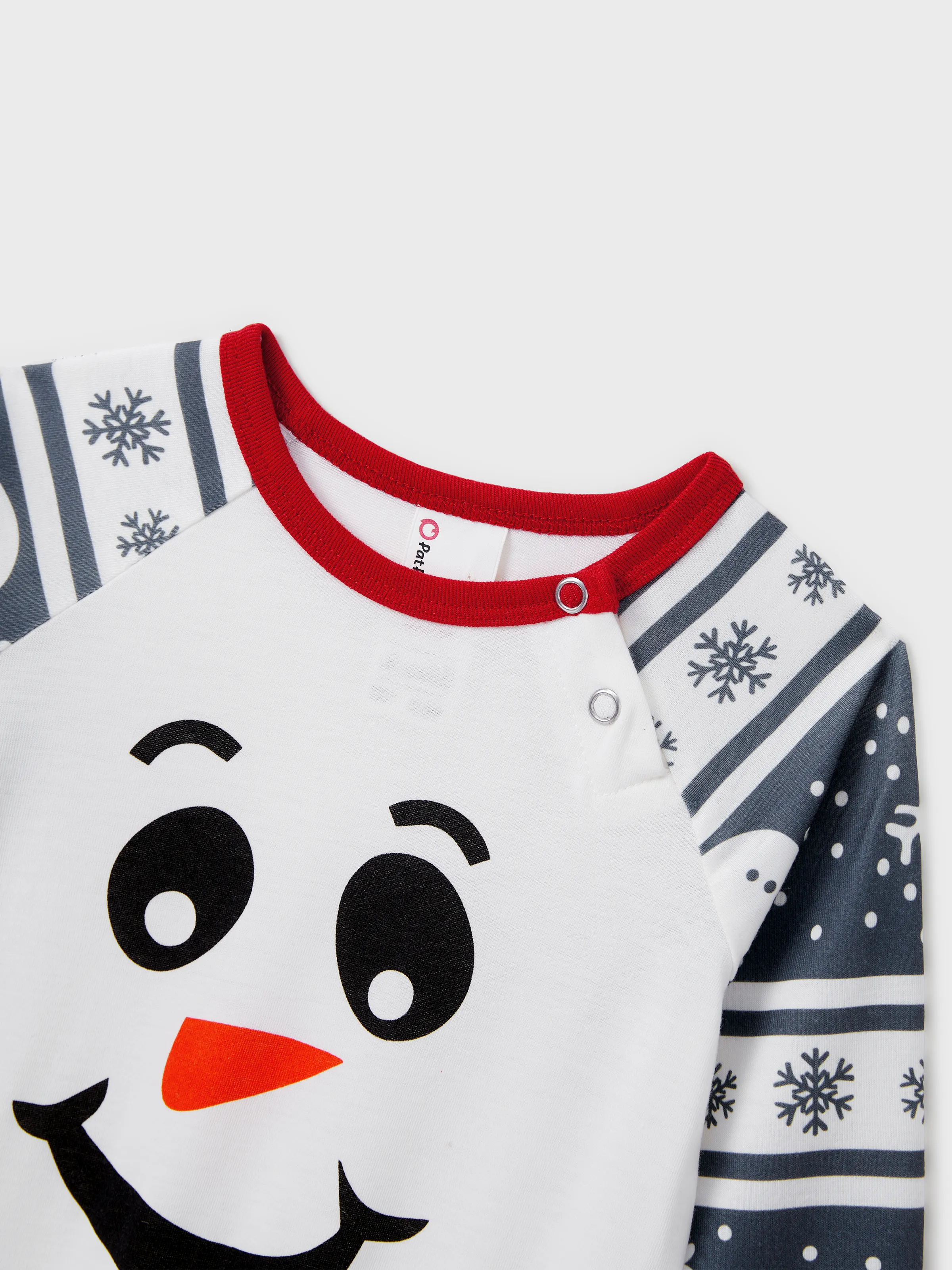 Matching Christmas Pajamas Family Snowman Pattern Long Sleeves PJs Sets Christmas Socks Dark Grey - XNAUWBI