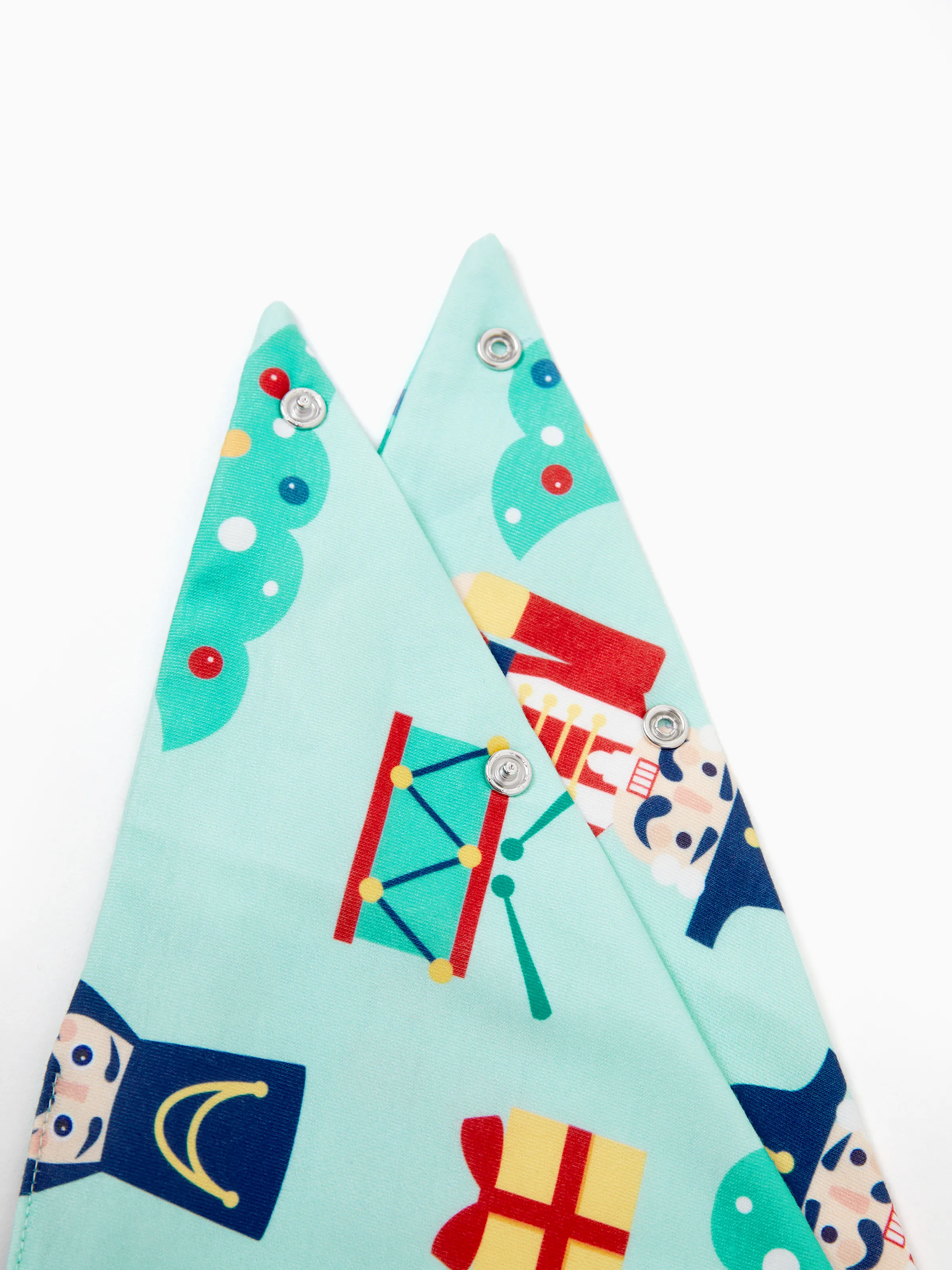 Christmas Matching Family Pajamas Set Soldier and Christmas Tree Print PJS with Christmas Socks Pale Green - XNAUWBI