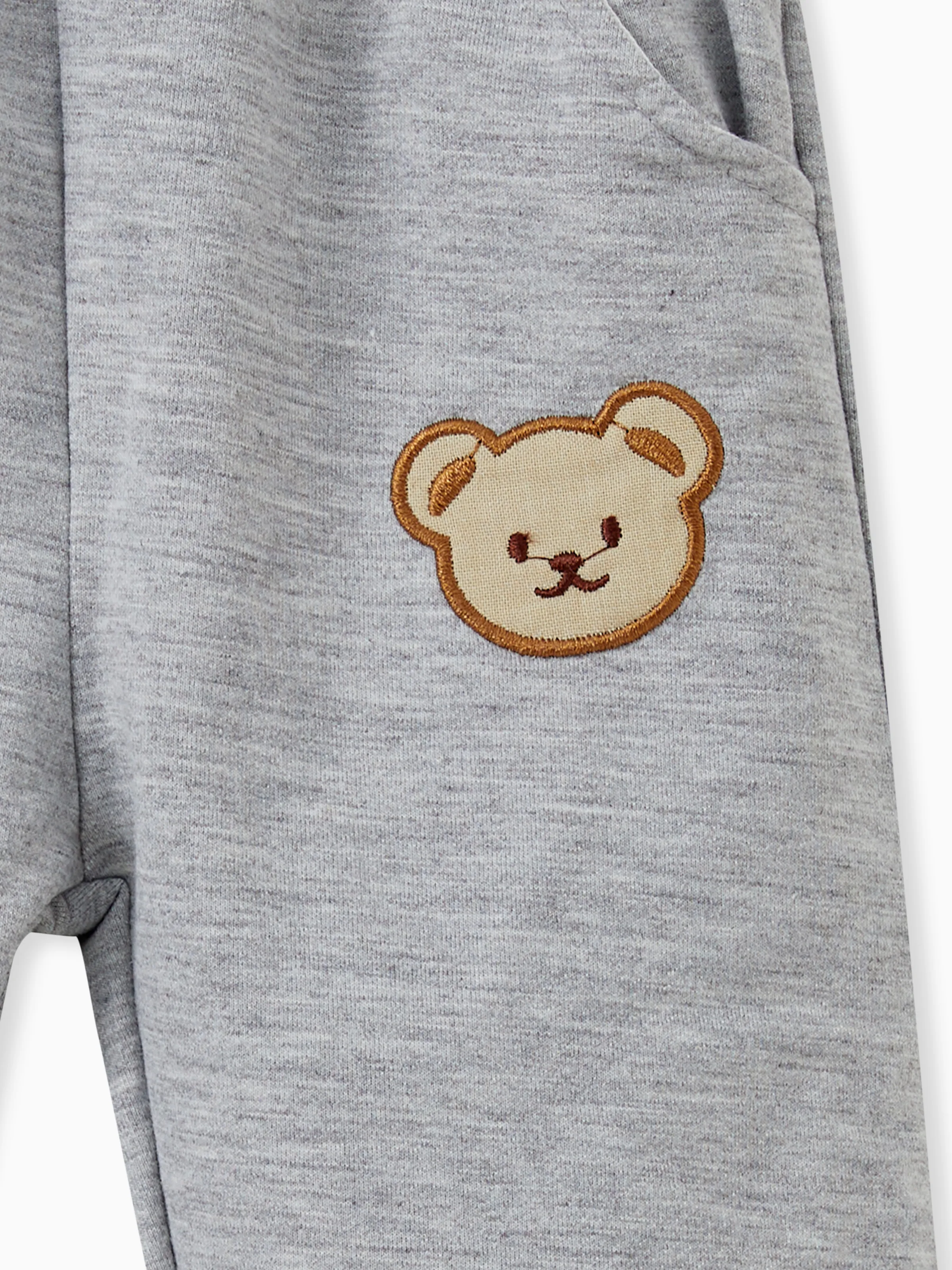 Baby/Toddler Girl/Boy Clothes 2pcs Bear Style Sweatshirt and Pants Set Grey - XNAUWBI