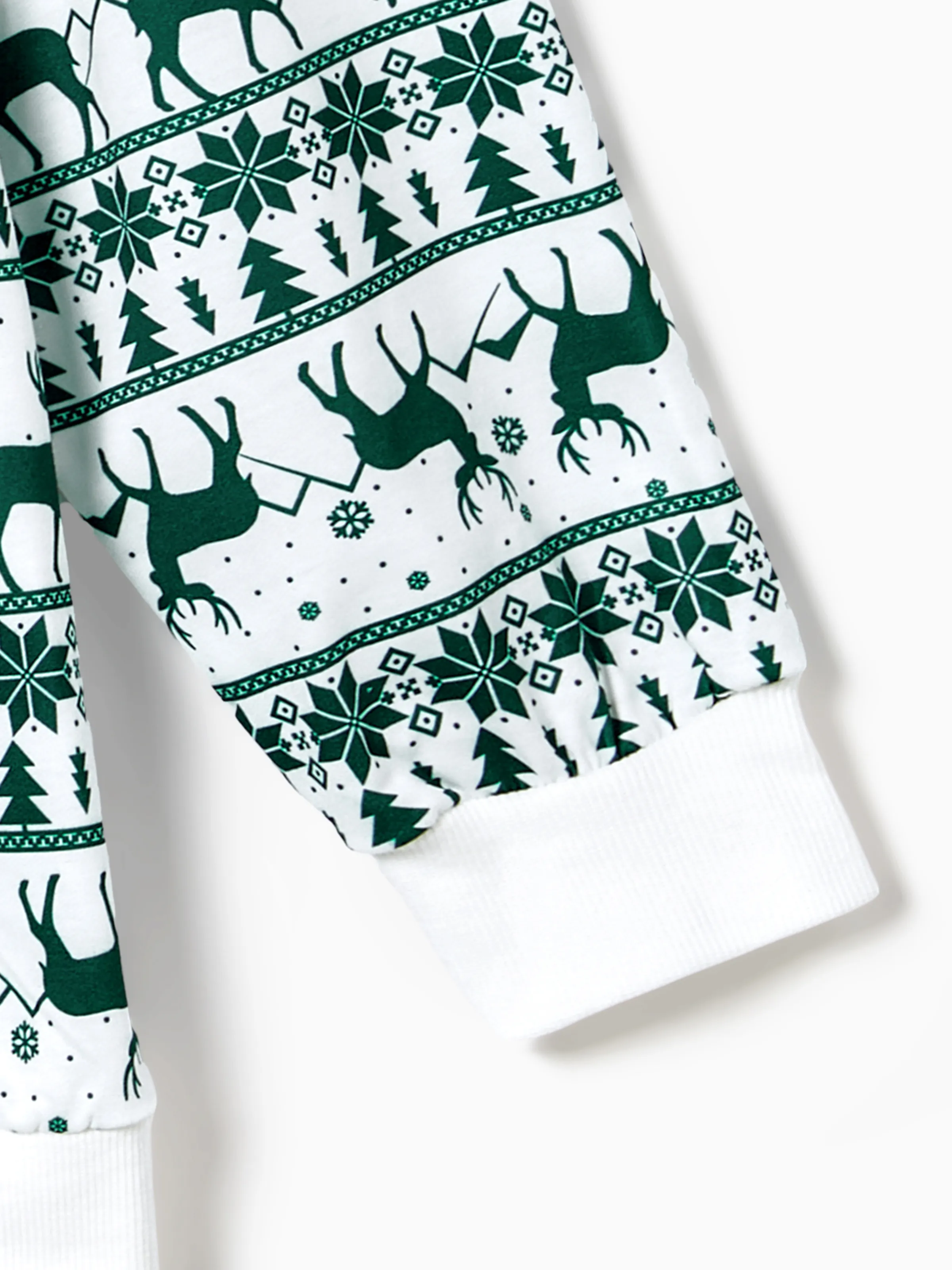 Christmas Family Matching Green Festival Theme Print Tops and Mesh Splicing Dresses Sets Green - XNAUWBI