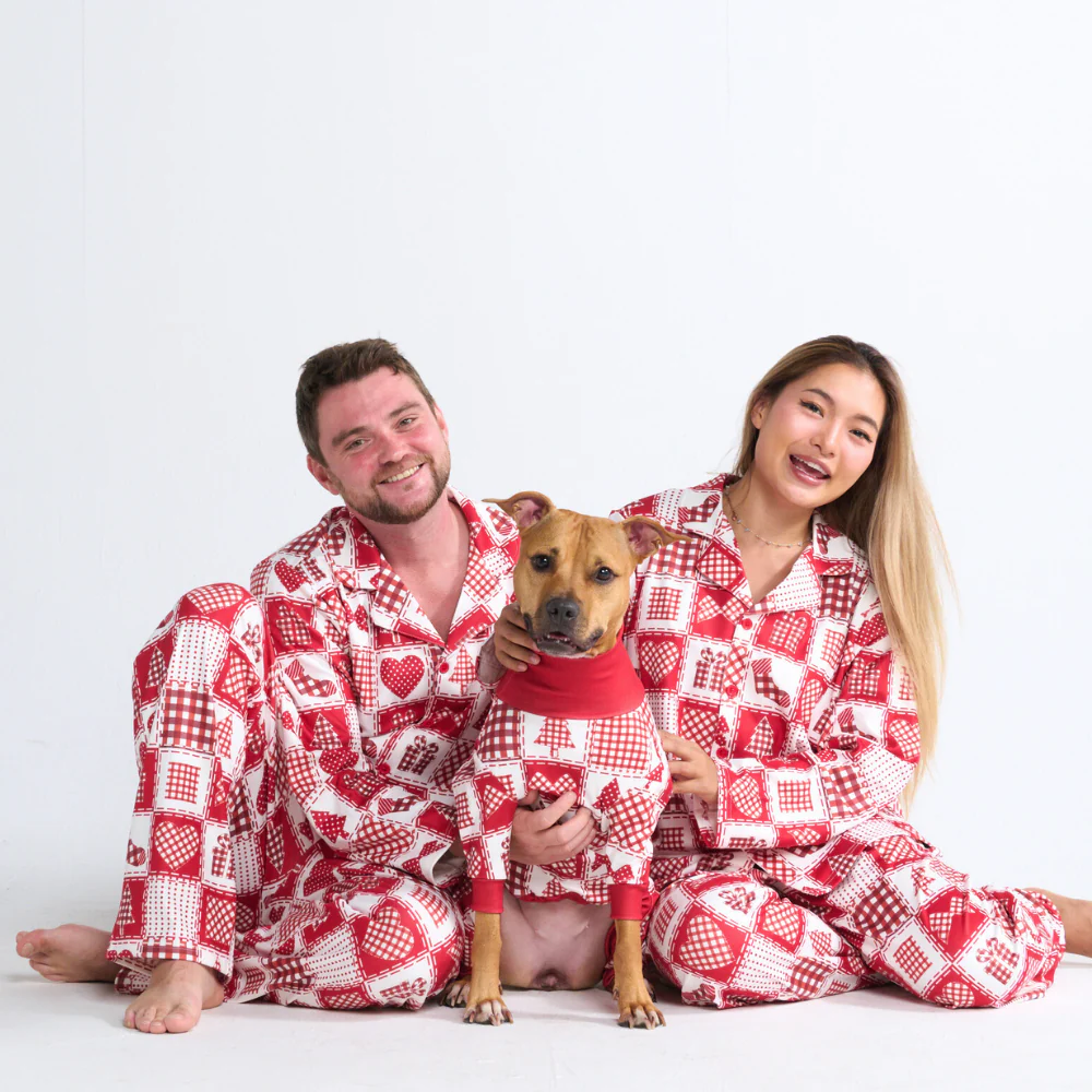 Human Pajama Pants - Festive Patchwork - XNAUWBI