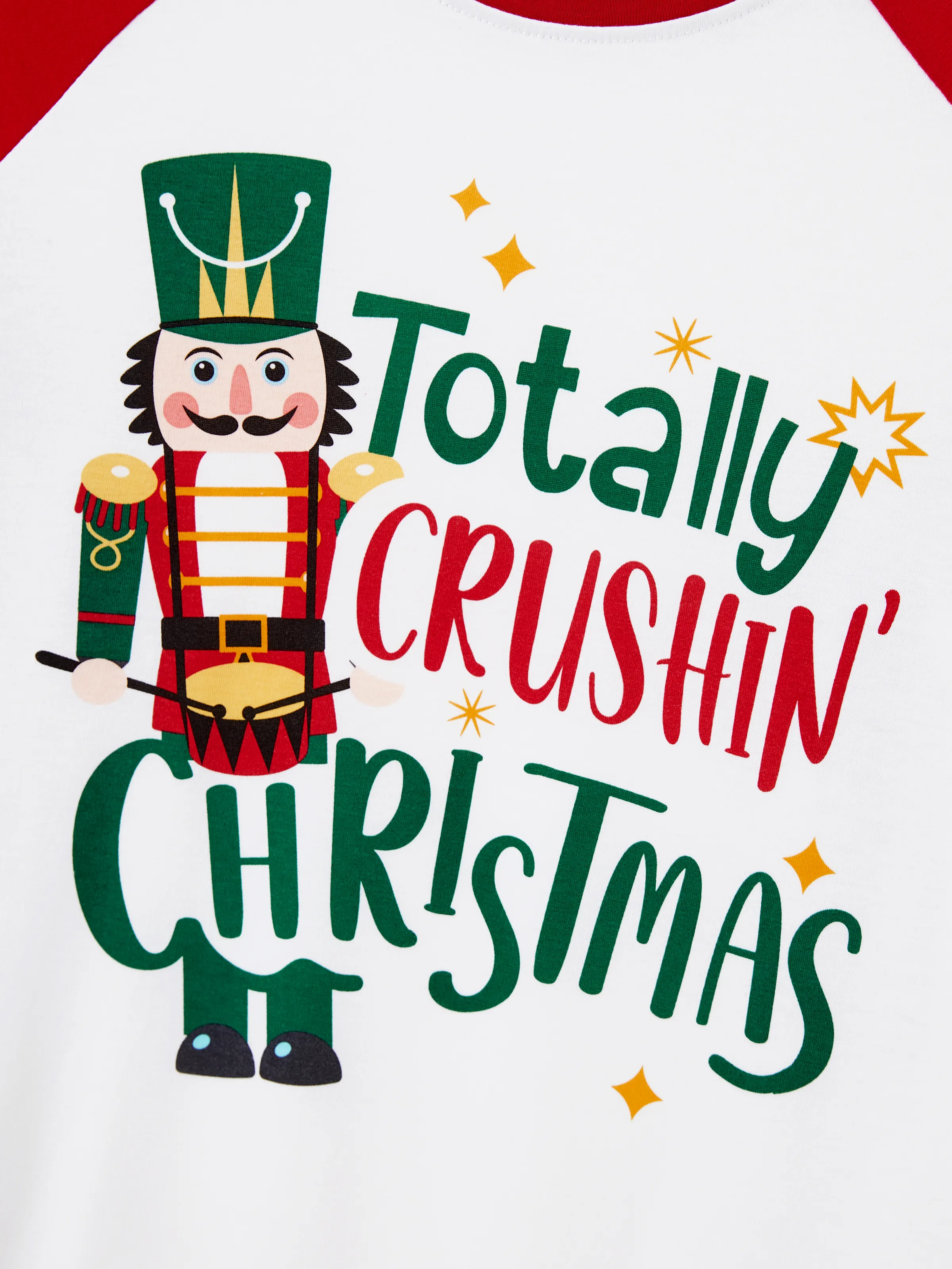 Christmas Matching Family Pajamas Set Nutcracker Print PJS with Christmas Socks Red - XNAUWBI