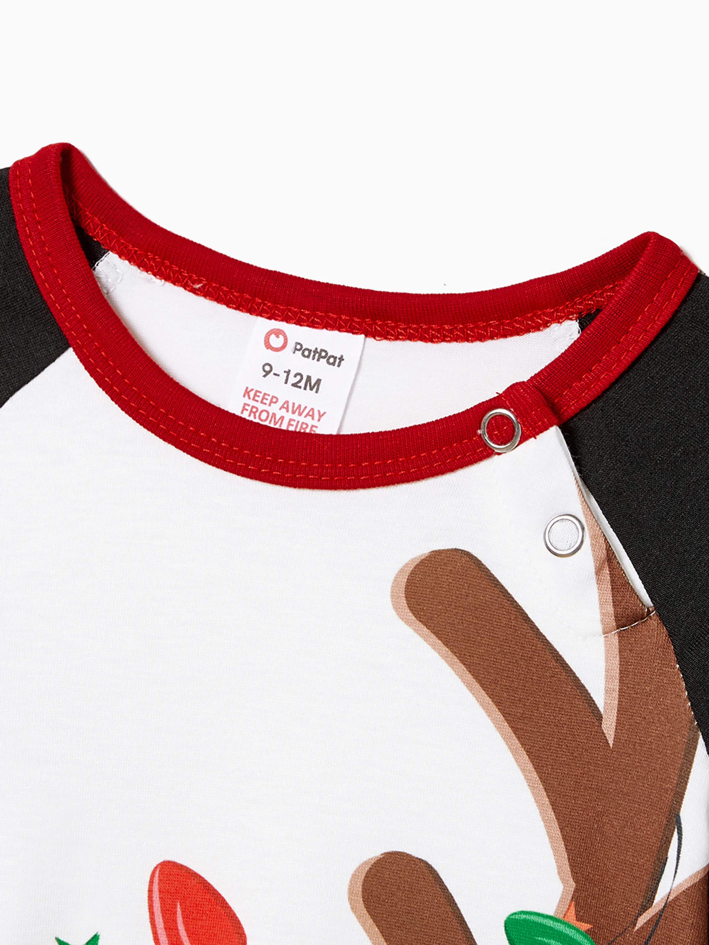 Christmas Reindeer Print Family Matching Pajamas Sets with Christmas Socks Black - XNAUWBI