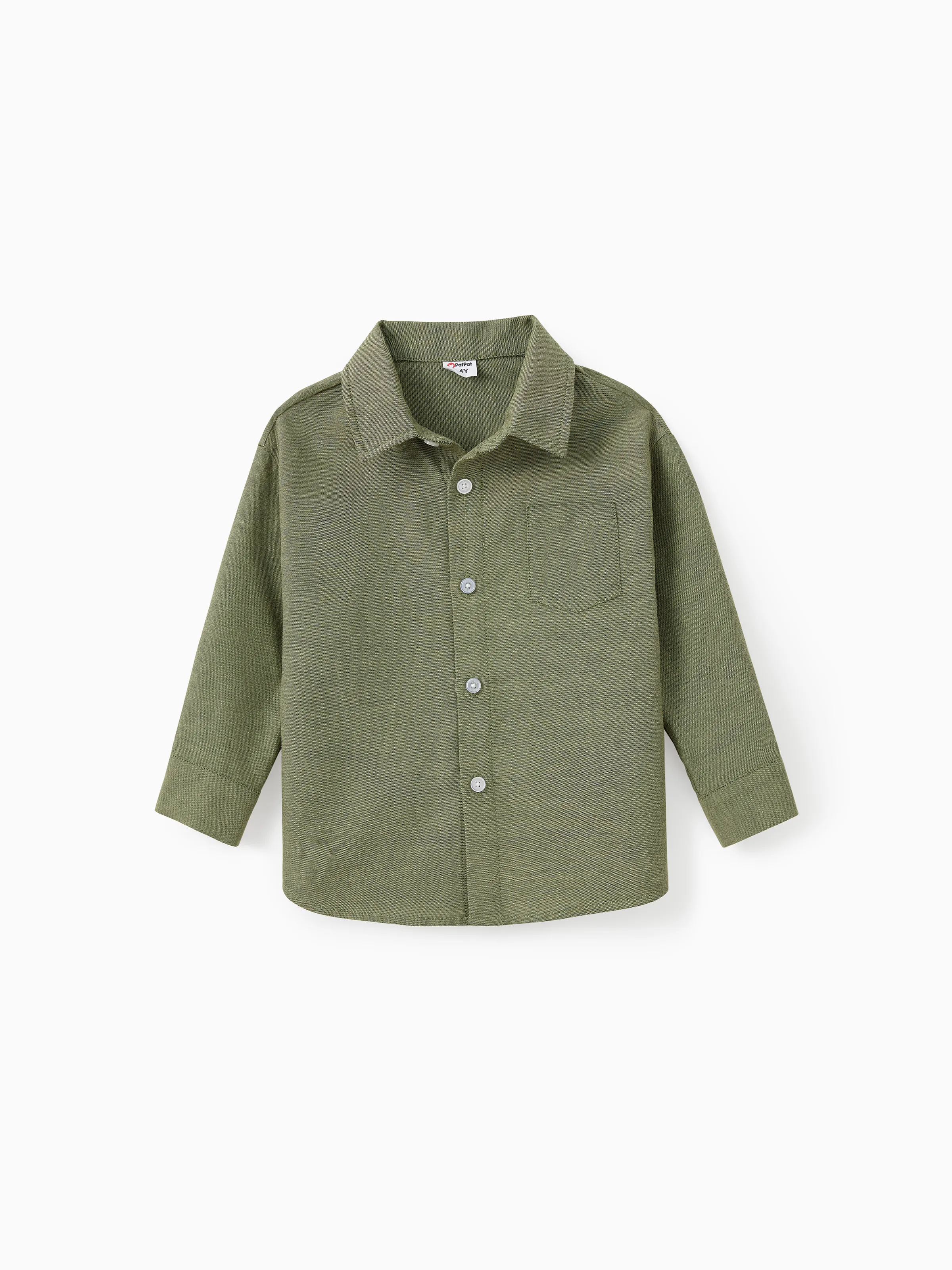 Family Matching Sets Green Long Sleeves Shirt or Ribbed Off-Shoulder Embroidered Tulle Dress Green - XNAUWBI