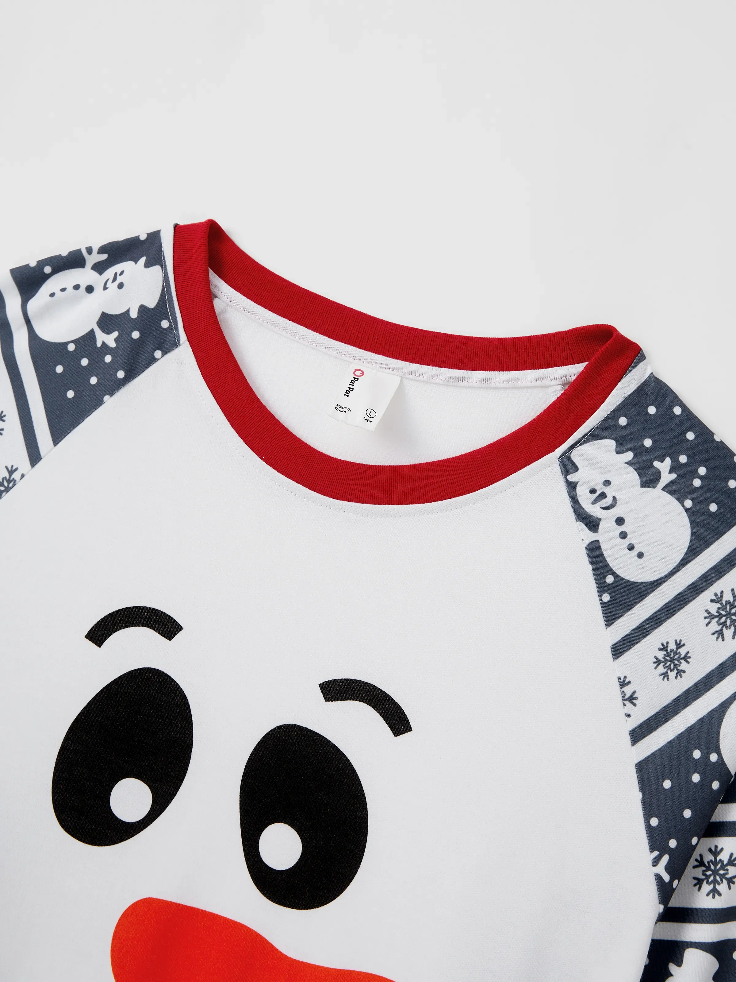 Matching Christmas Pajamas Family Snowman Pattern Long Sleeves PJs Sets Christmas Socks Dark Grey - XNAUWBI