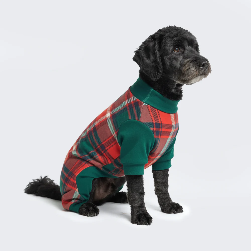 Dog Pajama - Green and Red Plaid - XNAUWBI