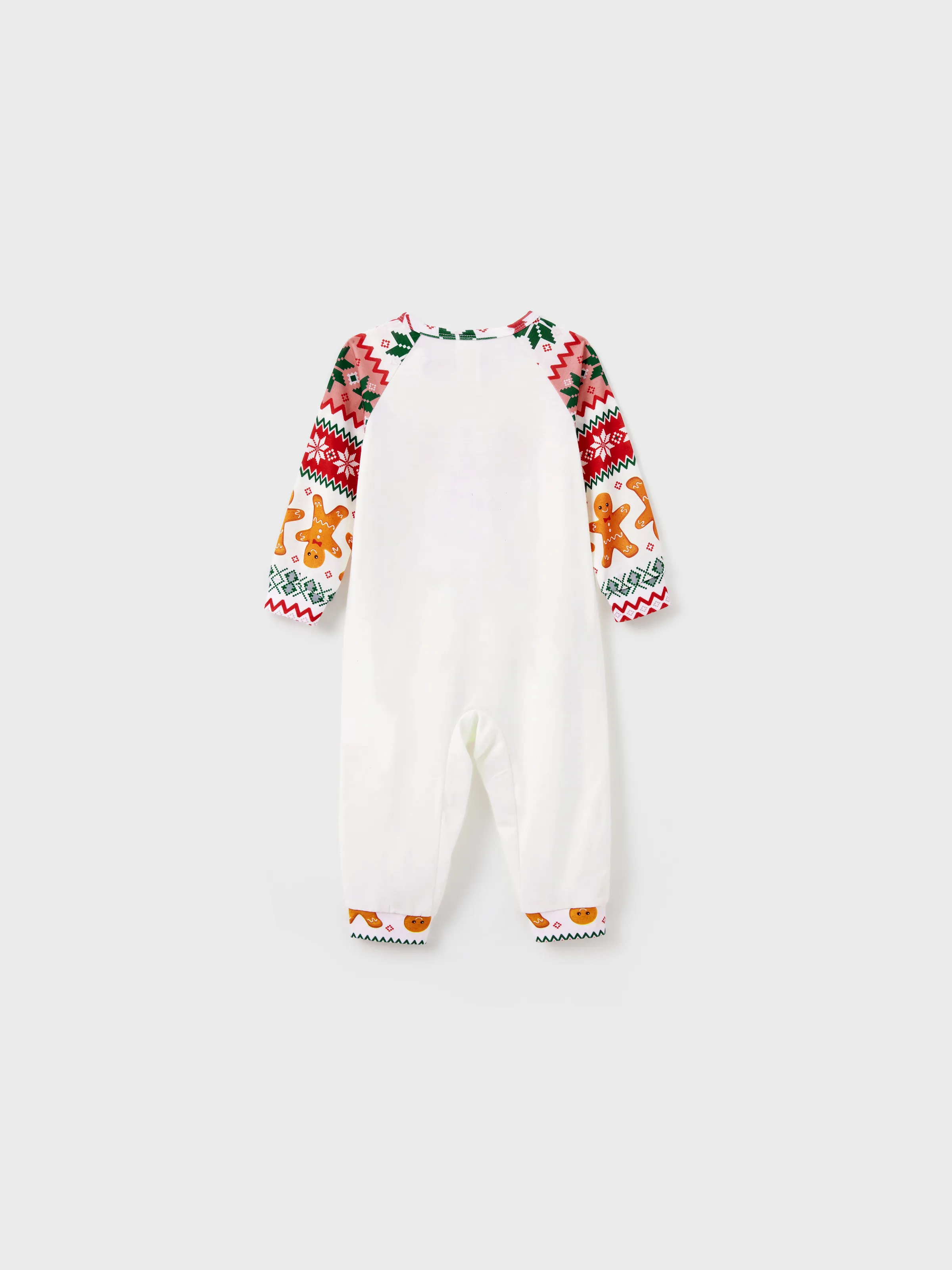Christmas Pajamas Family Matching Santa's Cookies Gingerbread Man Pattern Pajamas Sets with Christmas Socks MultiColour - XNAUWBI