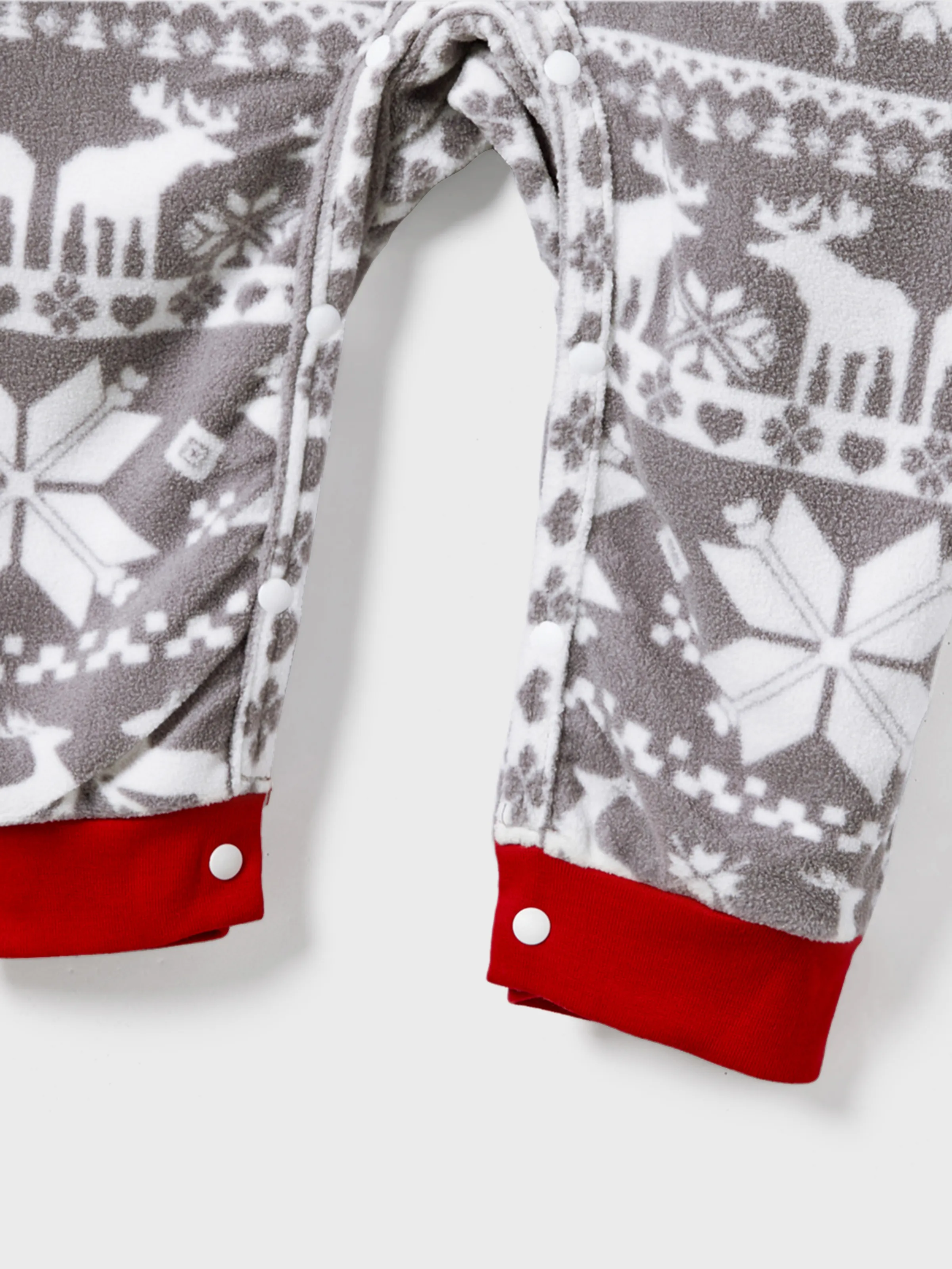 Christmas Family Matching Letters Embroidered Long-sleeve Hooded Fleece Pajamas Sets with Christmas Socks White - XNAUWBI