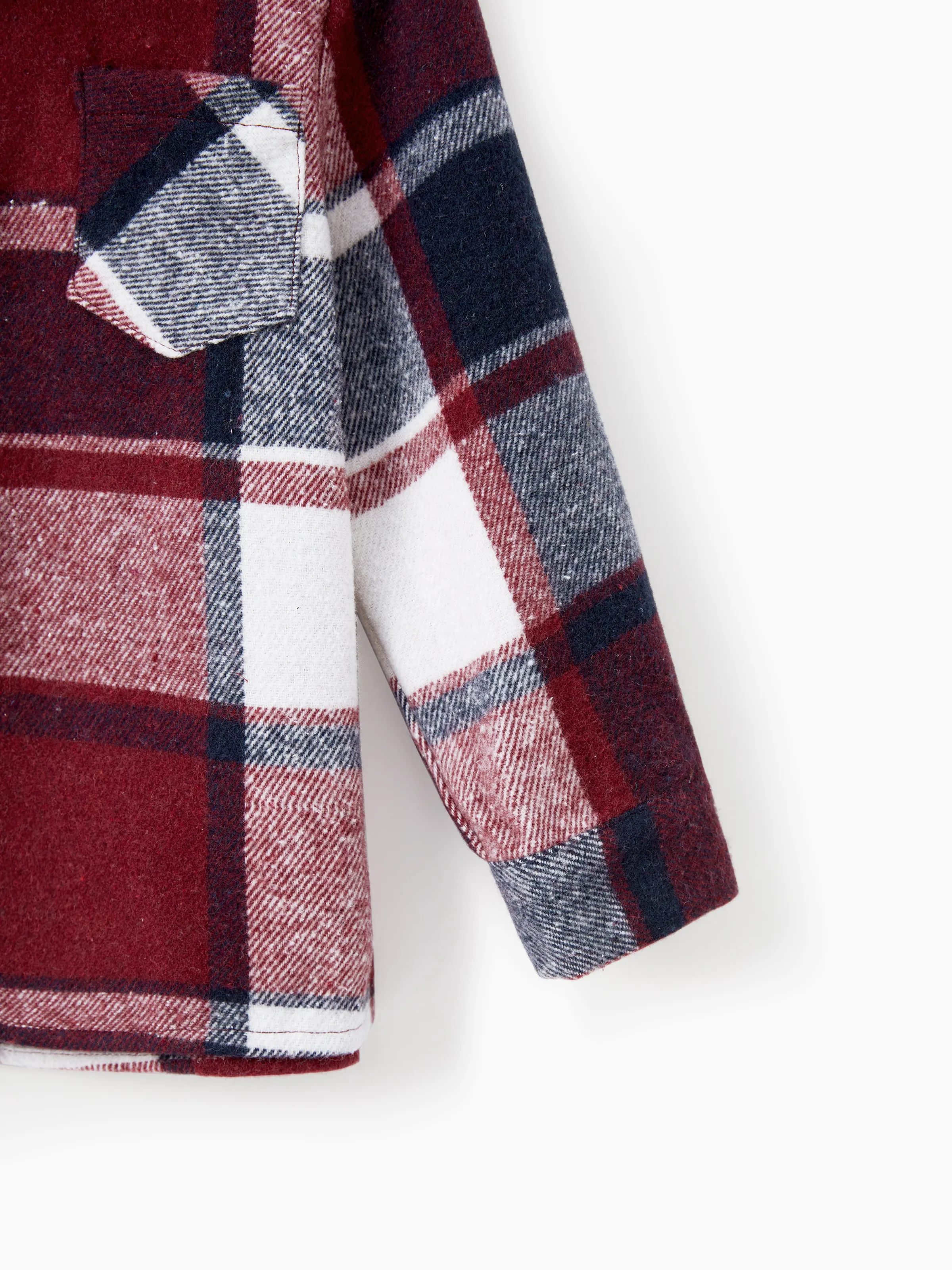 Family Matching Casual Long Sleeve Plaid Design Shirts and Knit Splicing Belted Dresses Sets WineRed - XNAUWBI