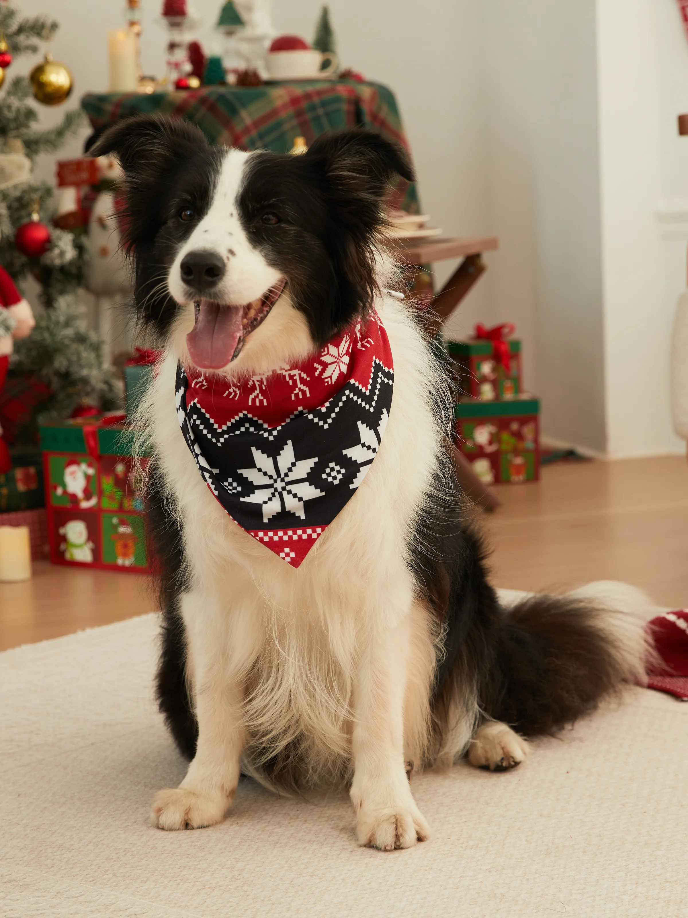 Christmas Reindeer Print Family Matching Pajamas Sets with Christmas Socks Black - XNAUWBI