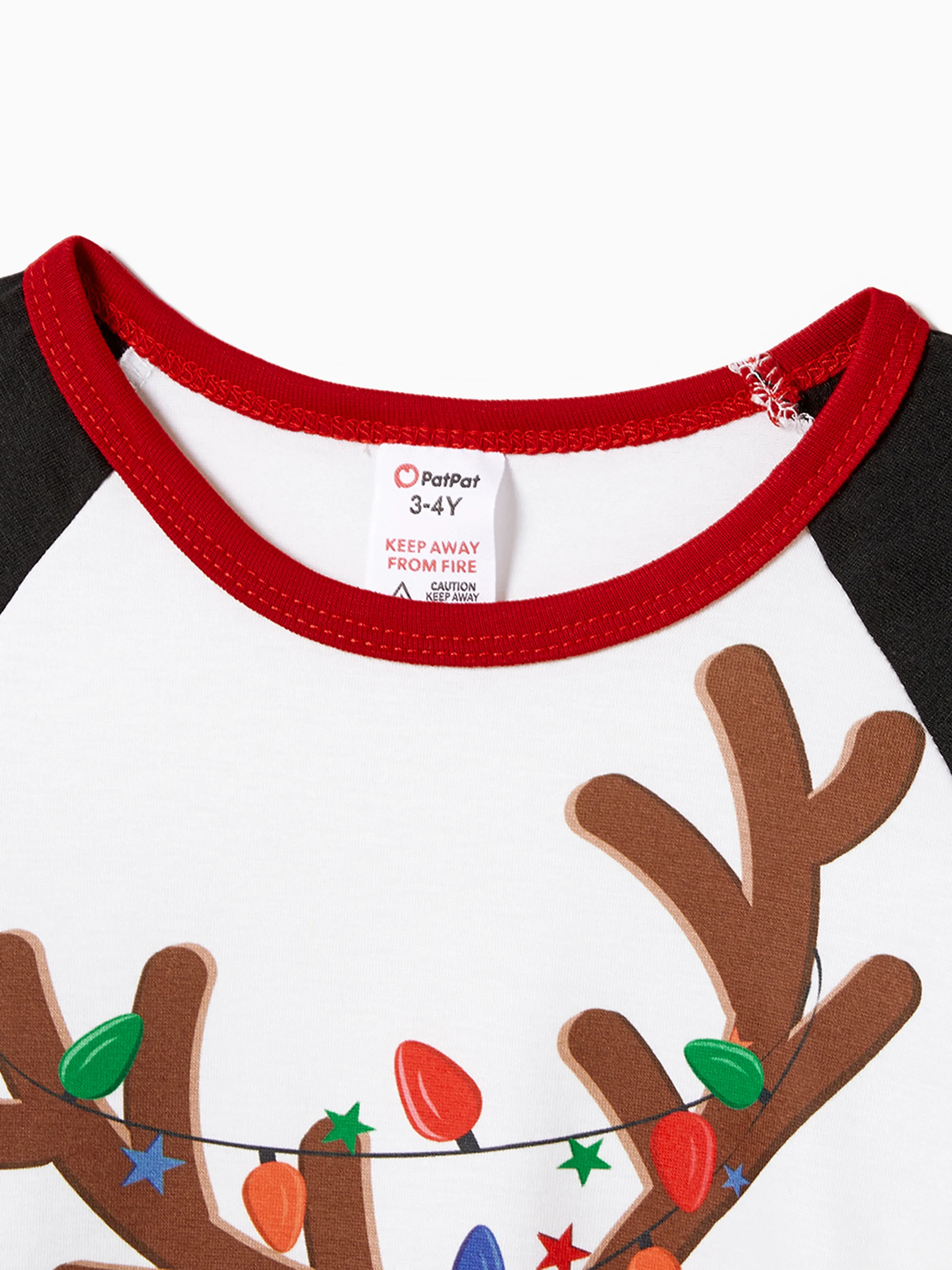 Christmas Reindeer Print Family Matching Pajamas Sets with Christmas Socks Black - XNAUWBI