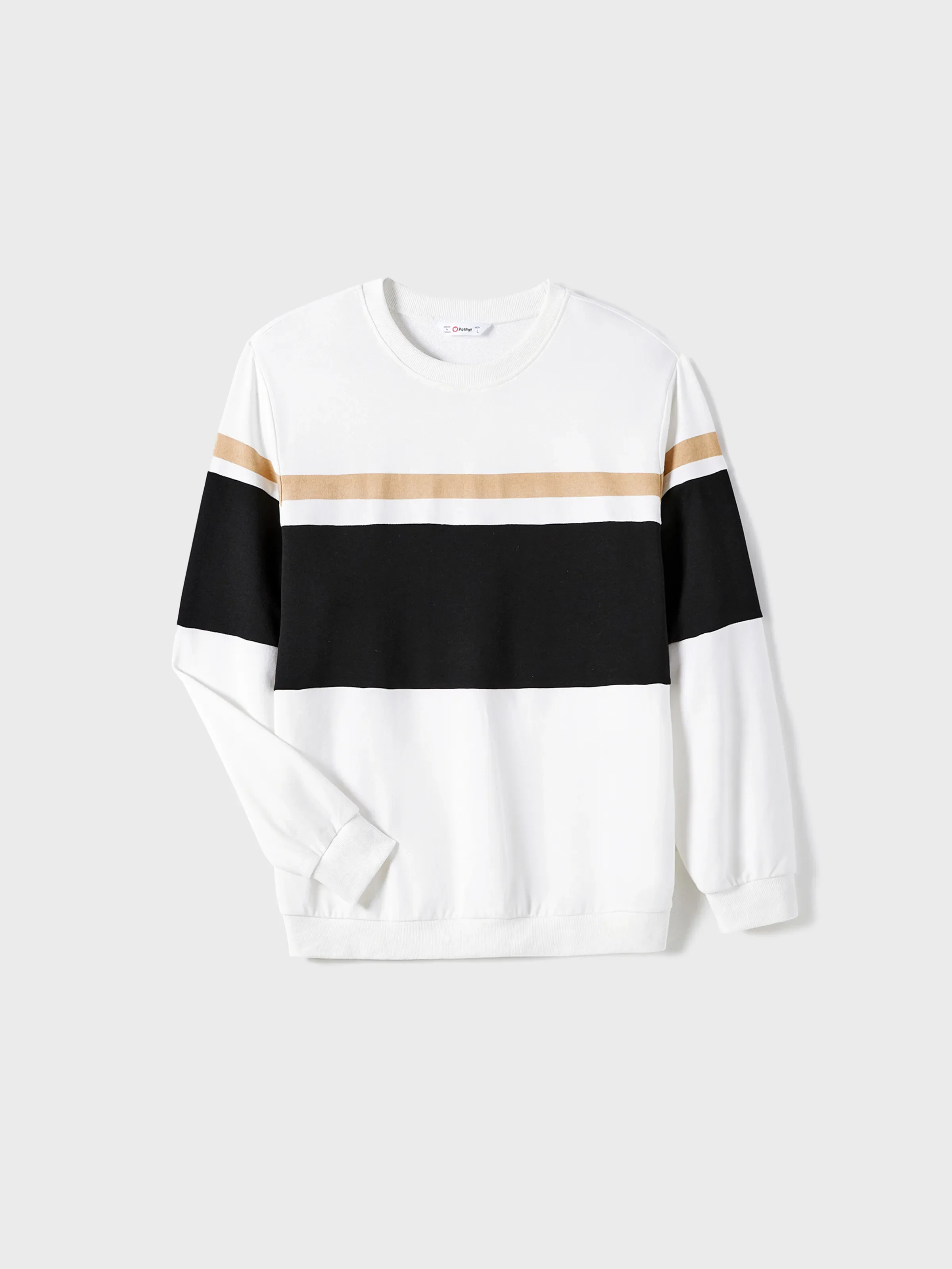 Family Matching Black-Almond Mesh Skirt and Classic Round Neck Long Sleeve Tops Sets Black - XNAUWBI