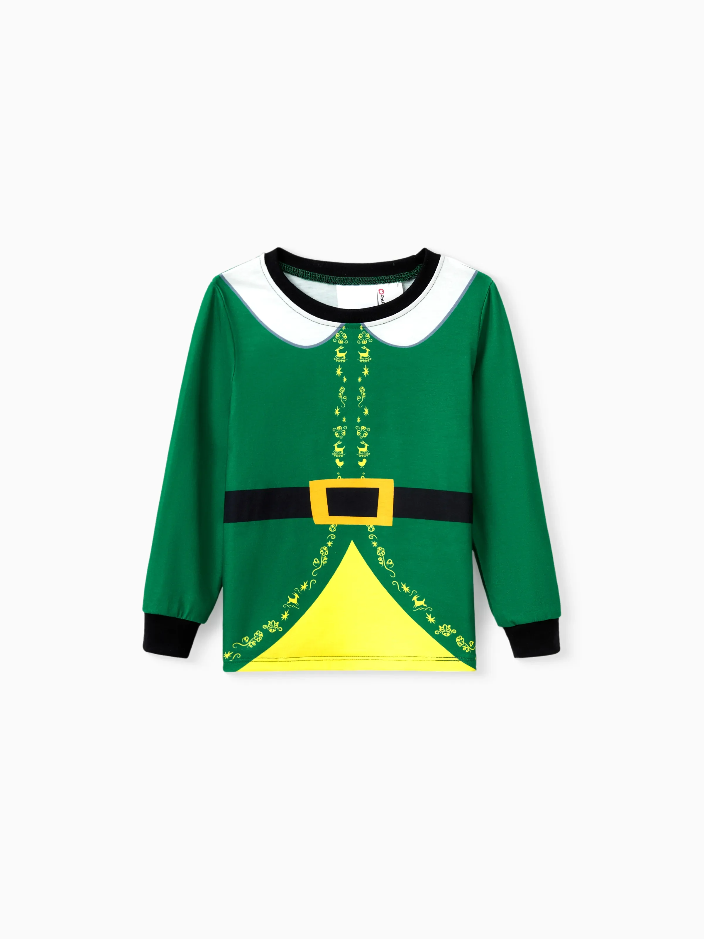 ELF Christmas Family Matching Belt and Collar Pajamas Sets with Christmas Socks - XNAUWBI
