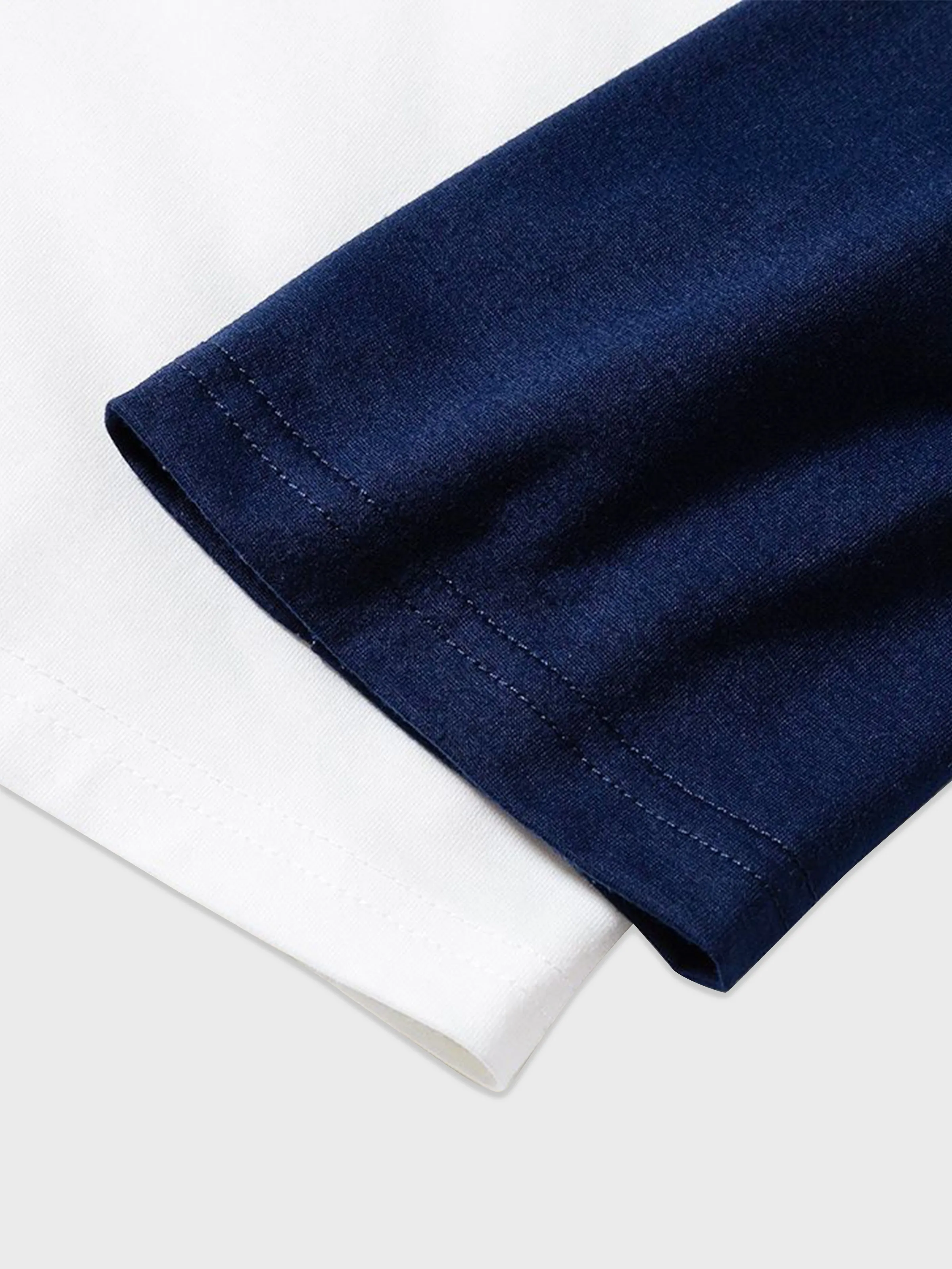 Christmas Family Pajamas Reindeer Pattern Big Graphic Raglan Sleeves Pajamas Sets with Christmas Socks Dark blue/White/Red - XNAUWBI