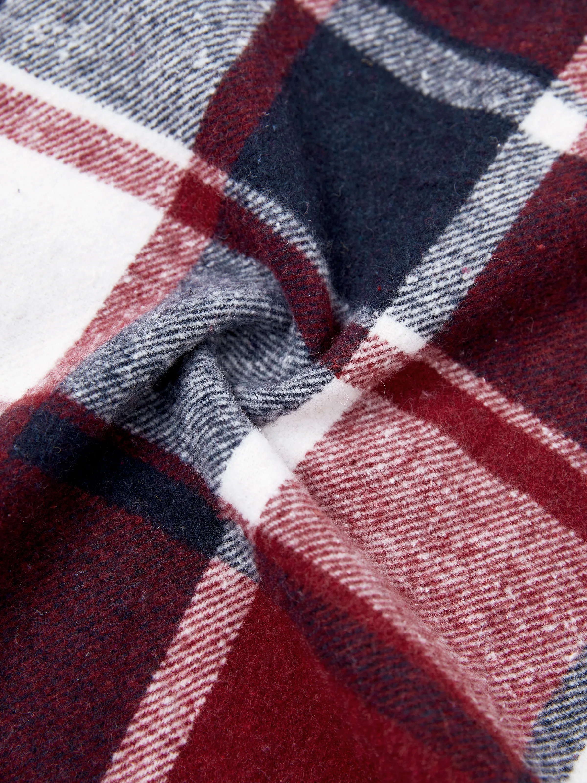 Family Matching Casual Long Sleeve Plaid Design Shirts and Knit Splicing Belted Dresses Sets WineRed - XNAUWBI