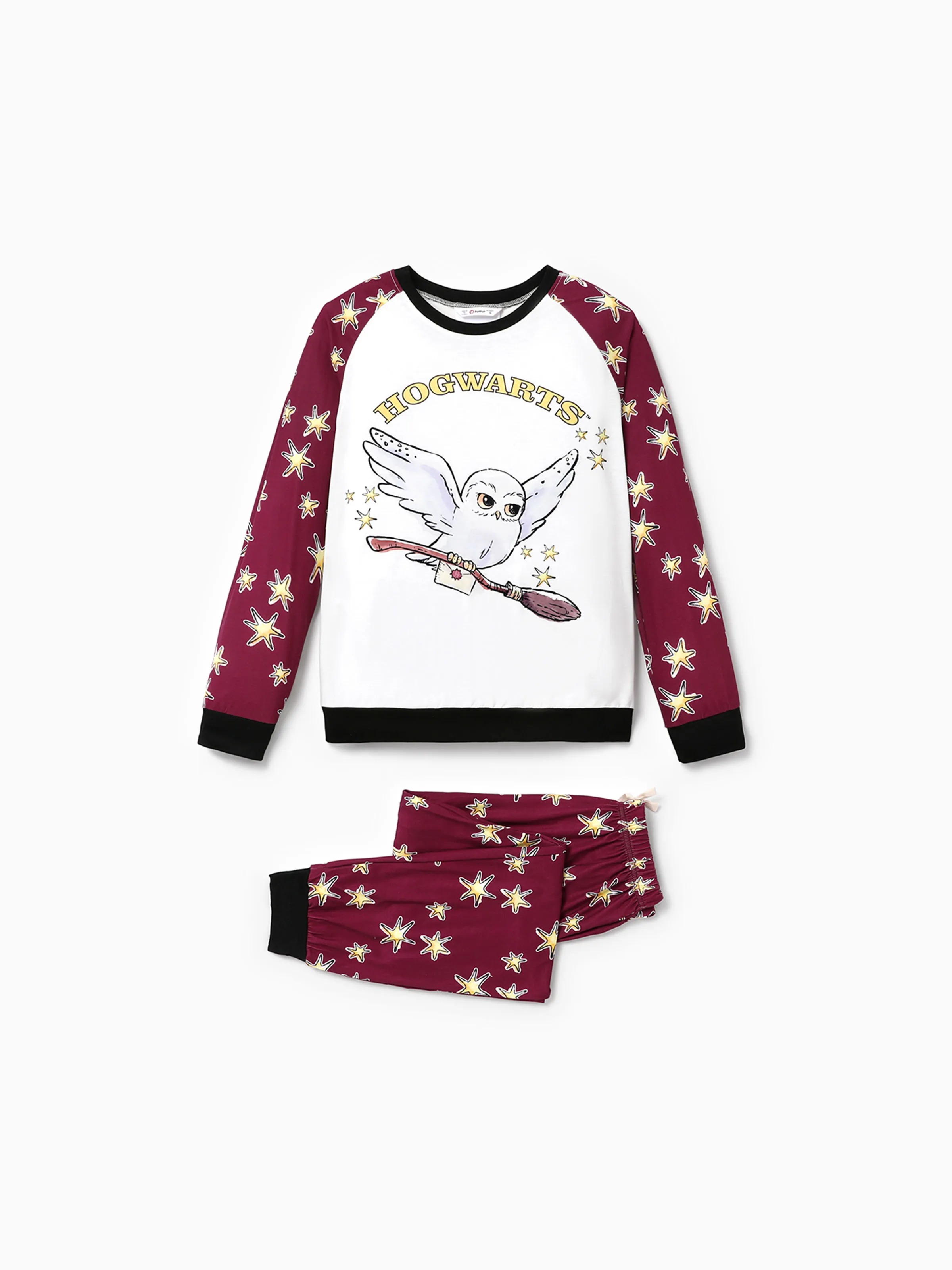 Harry Potter Christmas Family Matching Hedwig Print Pajamas Sets with Christmas Socks - XNAUWBI