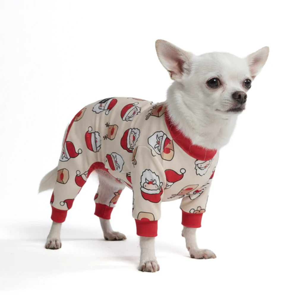 Dog Christmas Pajama - Santa and Rudolph - XNAUWBI