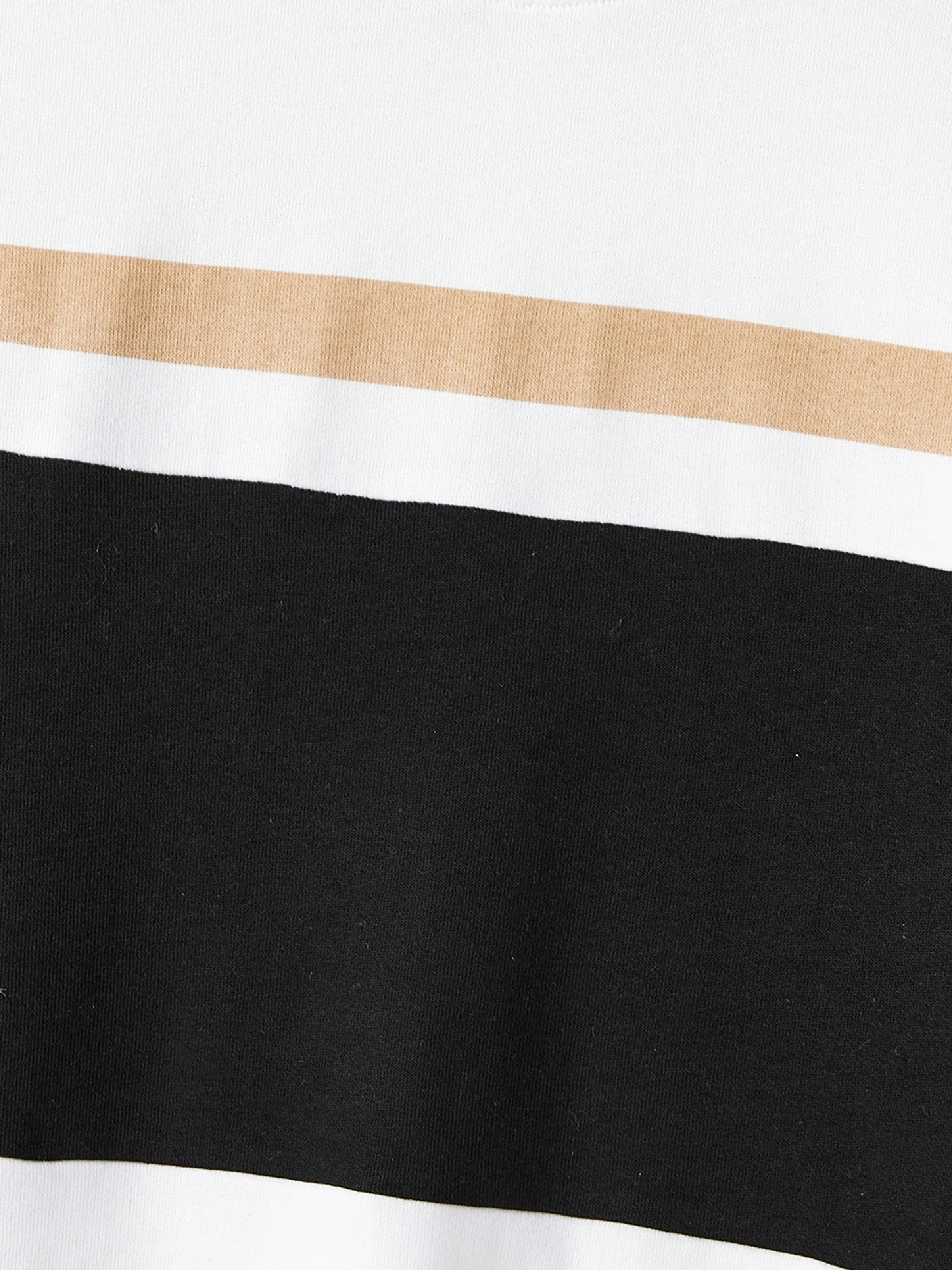 Family Matching Black-Almond Mesh Skirt and Classic Round Neck Long Sleeve Tops Sets Black - XNAUWBI