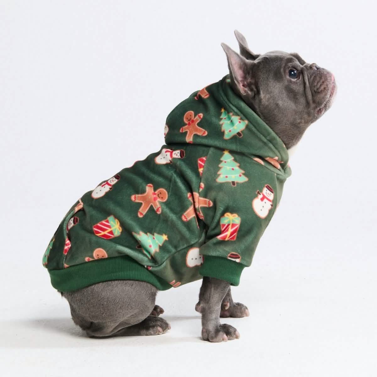 Christmas Dog Hoodie - Gingerbread - XNAUWBI