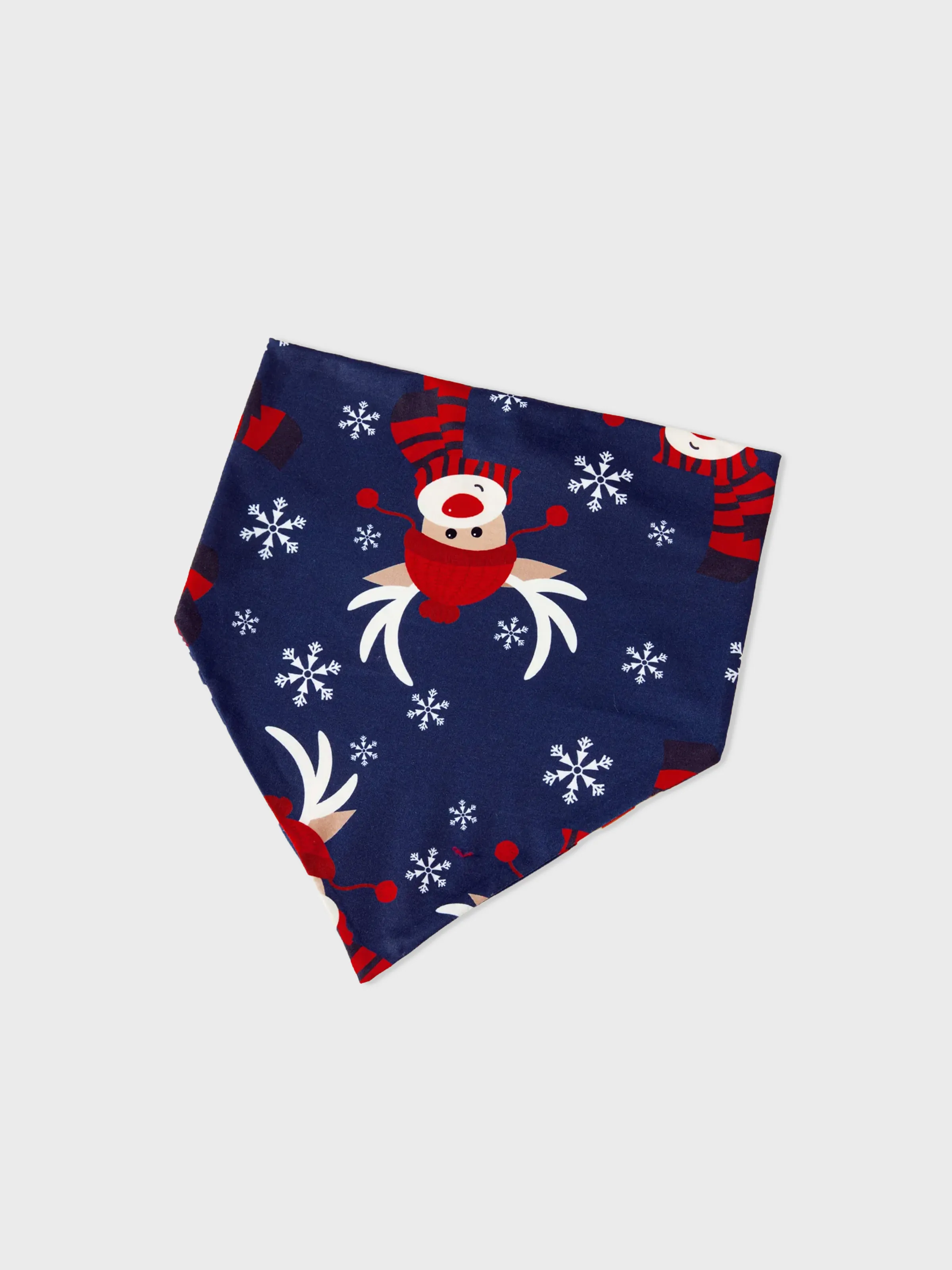 Christmas Family Pajamas Reindeer Pattern Big Graphic Raglan Sleeves Pajamas Sets with Christmas Socks Dark blue/White/Red - XNAUWBI