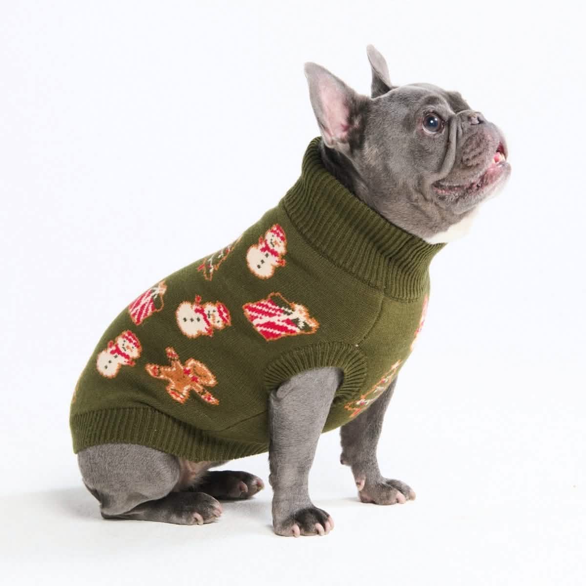 Christmas Knit Dog Sweater - Gingerbread - XNAUWBI