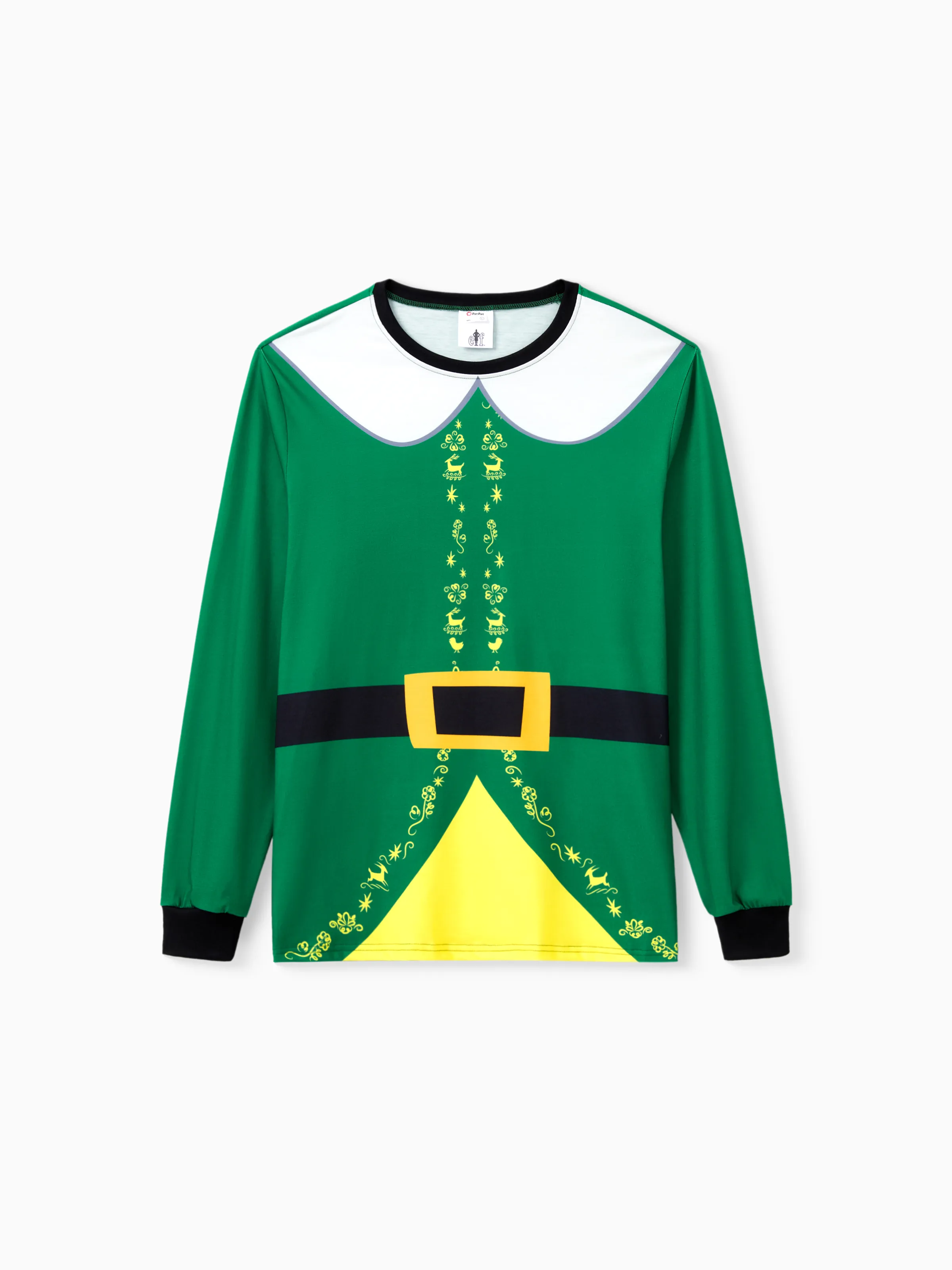 ELF Christmas Family Matching Belt and Collar Pajamas Sets with Christmas Socks - XNAUWBI