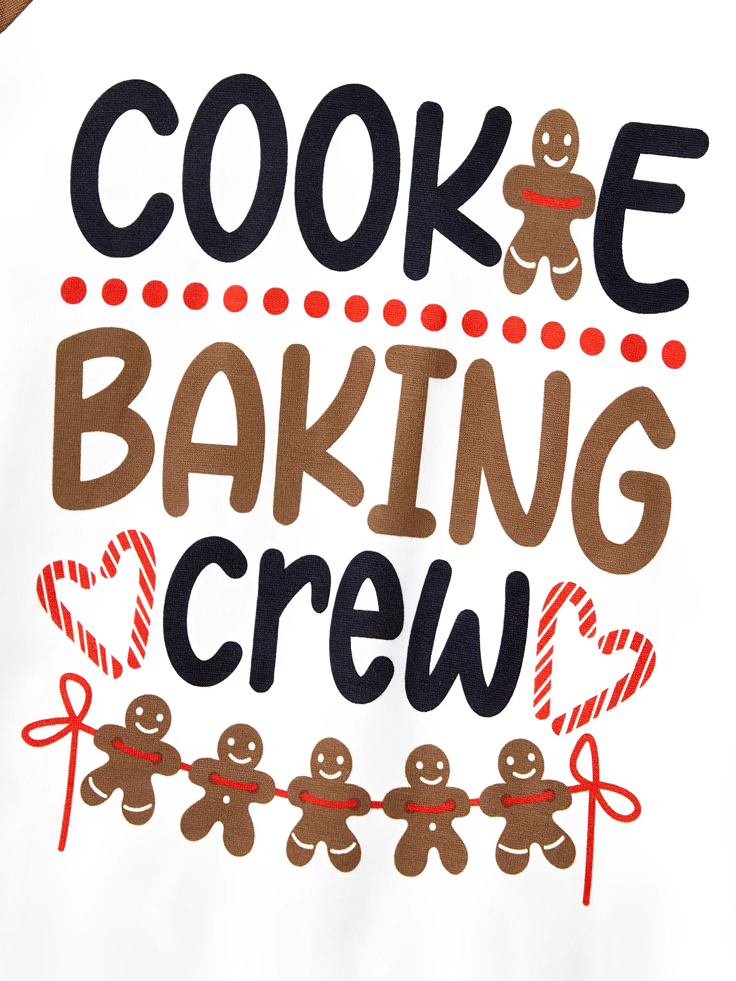 Christmas Family Matching Letter and Gingerbread Man Print Long-sleeve Pajamas Sets with Christmas Socks Khaki - XNAUWBI