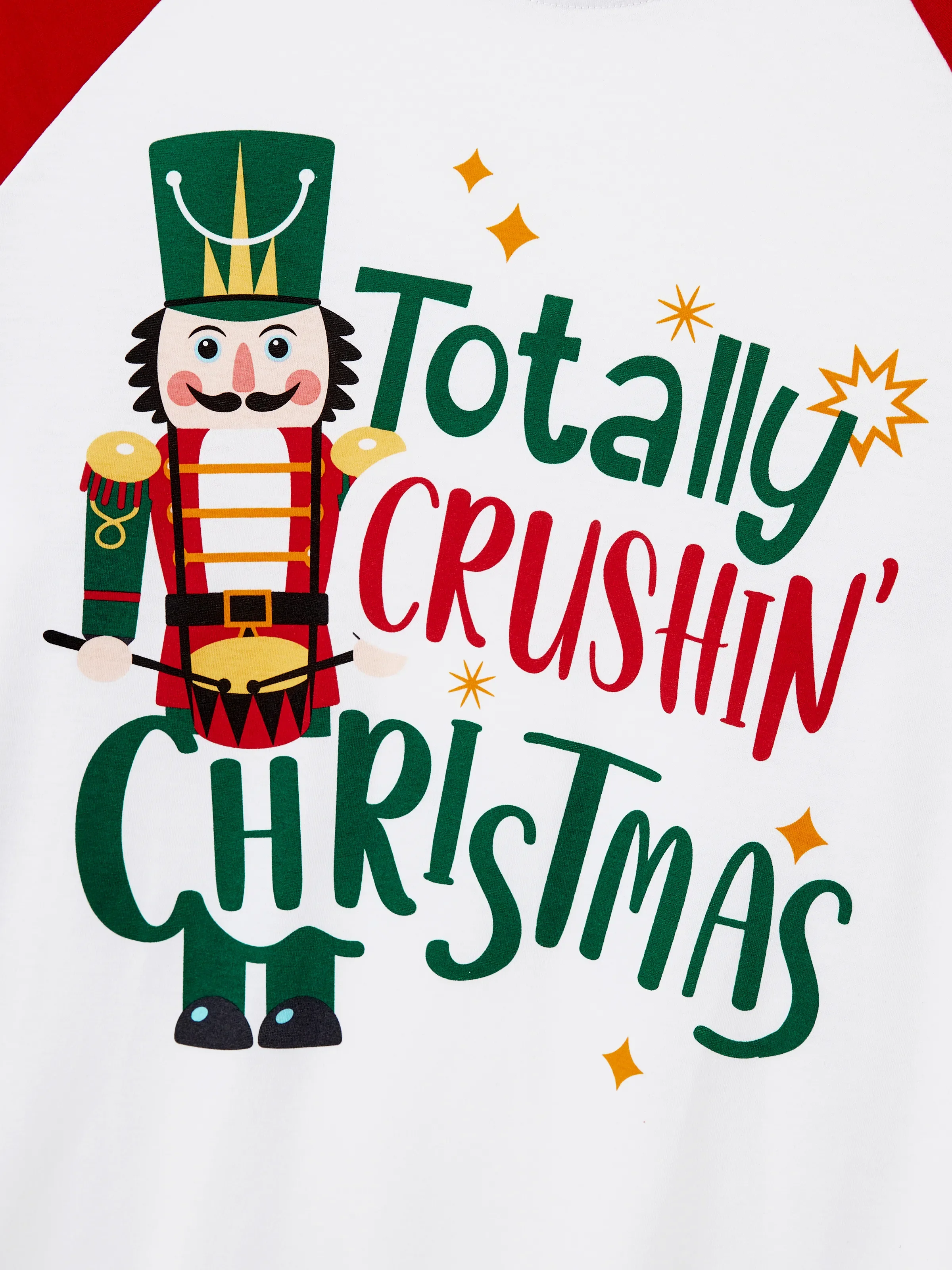 Christmas Matching Family Pajamas Set Nutcracker Print PJS with Christmas Socks Red - XNAUWBI