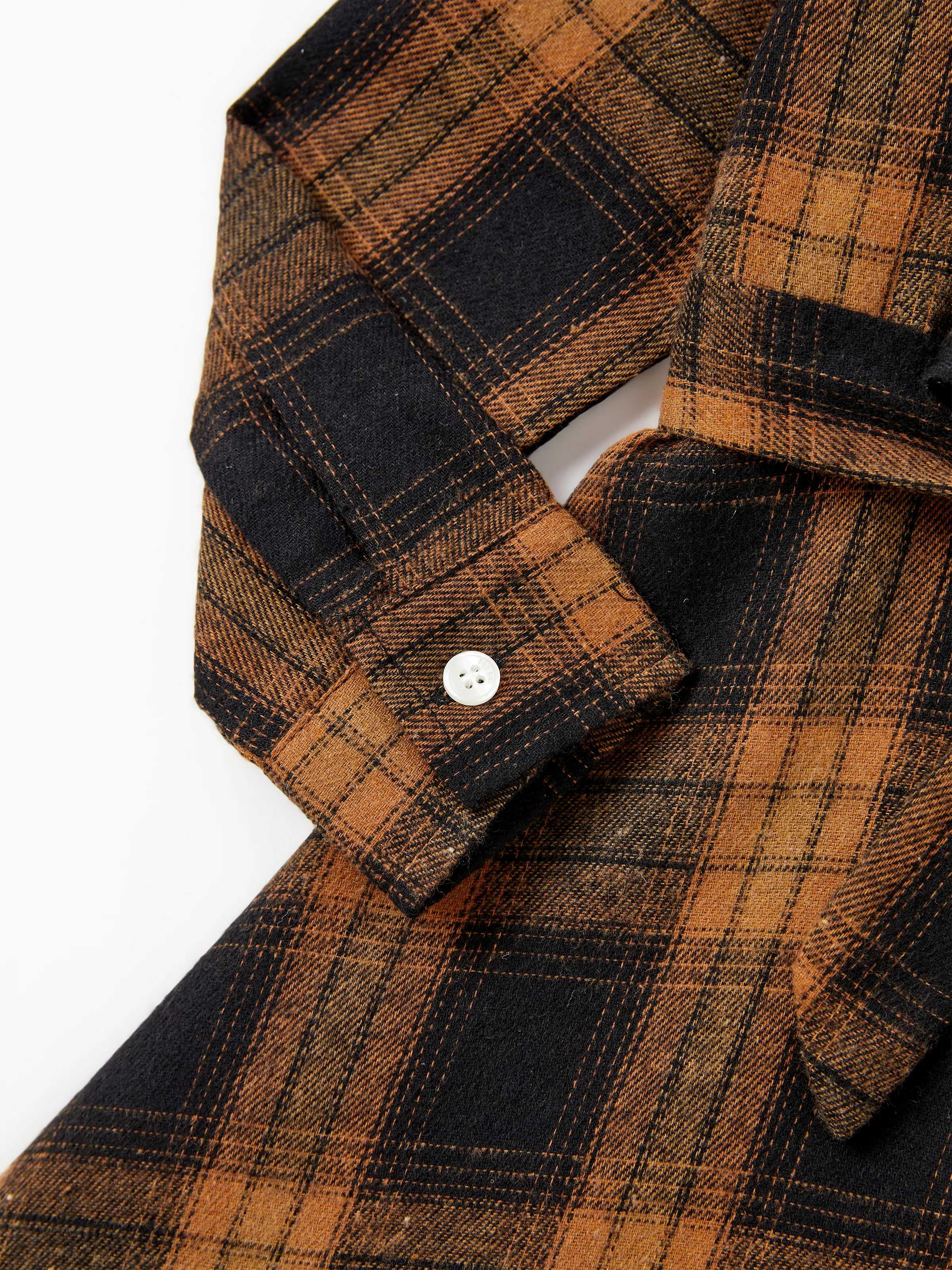 Christmas Family Matching Sets Brown&Black Check Plaid Long-sleeve Botton Dwon Top/Dress/Romper BrownishBlack - XNAUWBI