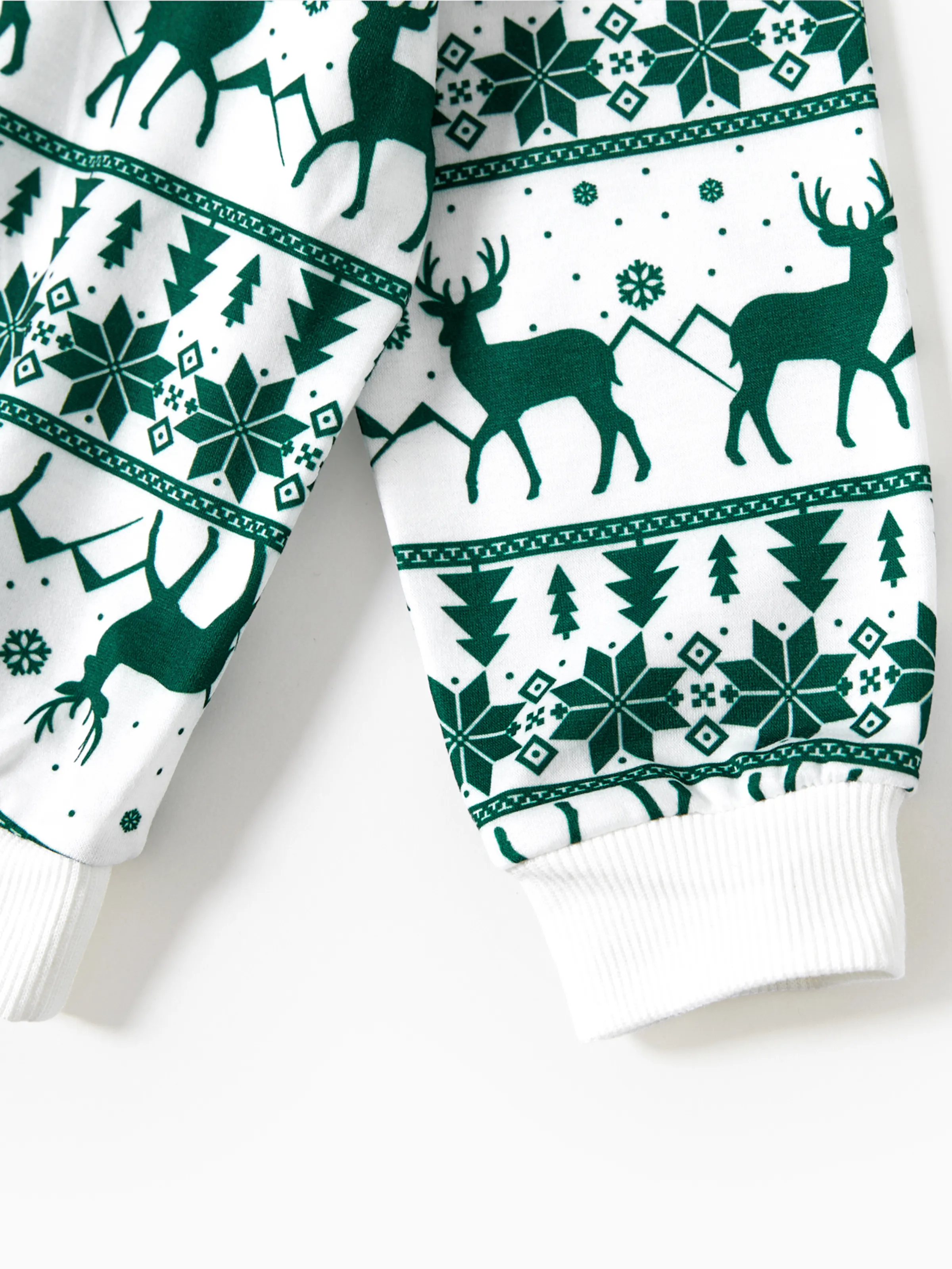 Christmas Family Matching Green Festival Theme Print Tops and Mesh Splicing Dresses Sets Green - XNAUWBI