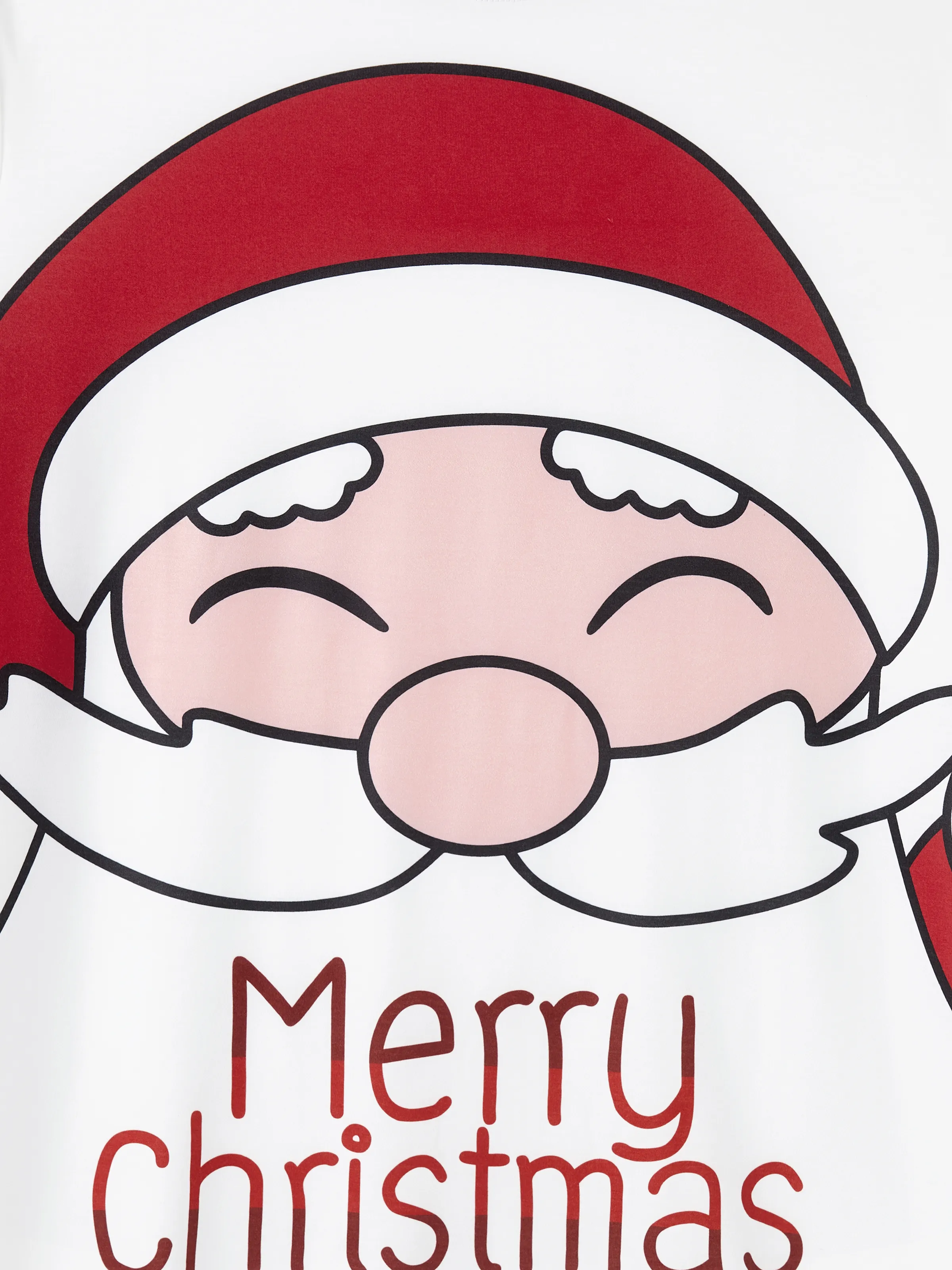 Christmas Santa and Snowman Print Family Matching Short-sleeve Tops and Shorts Pajamas Sets White - XNAUWBI