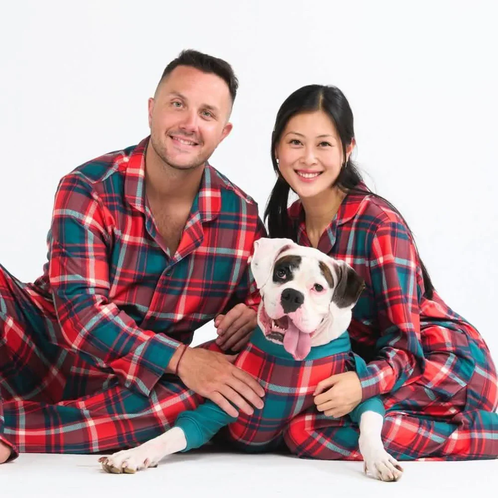 Dog Pajama - Green and Red Plaid - XNAUWBI