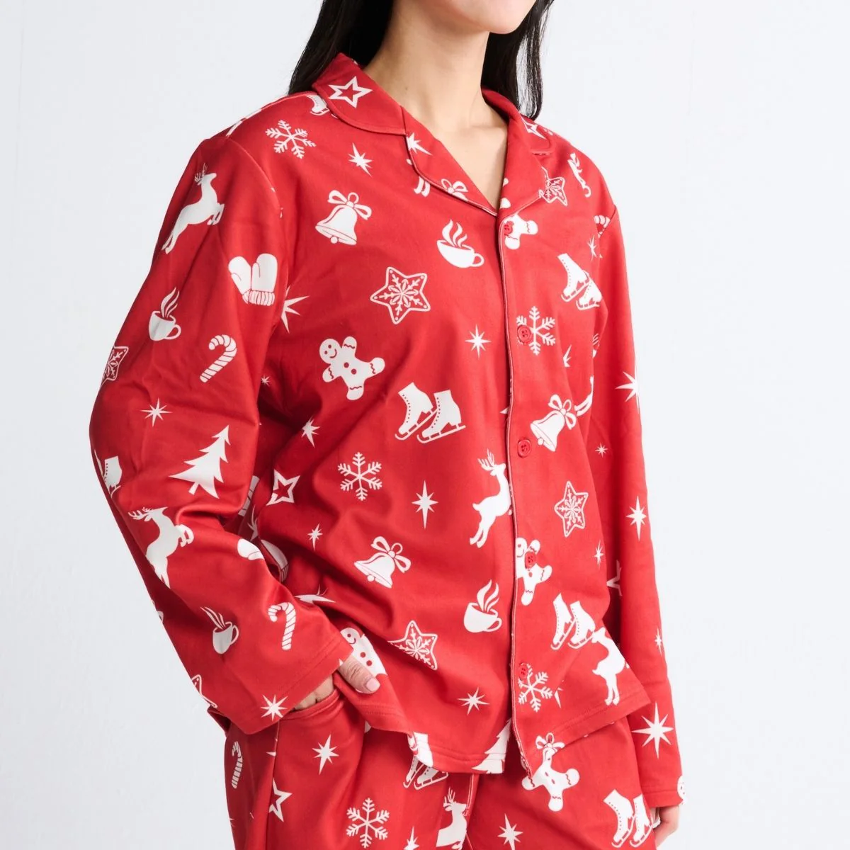 Human Pajama Top - Red Cheer - XNAUWBI
