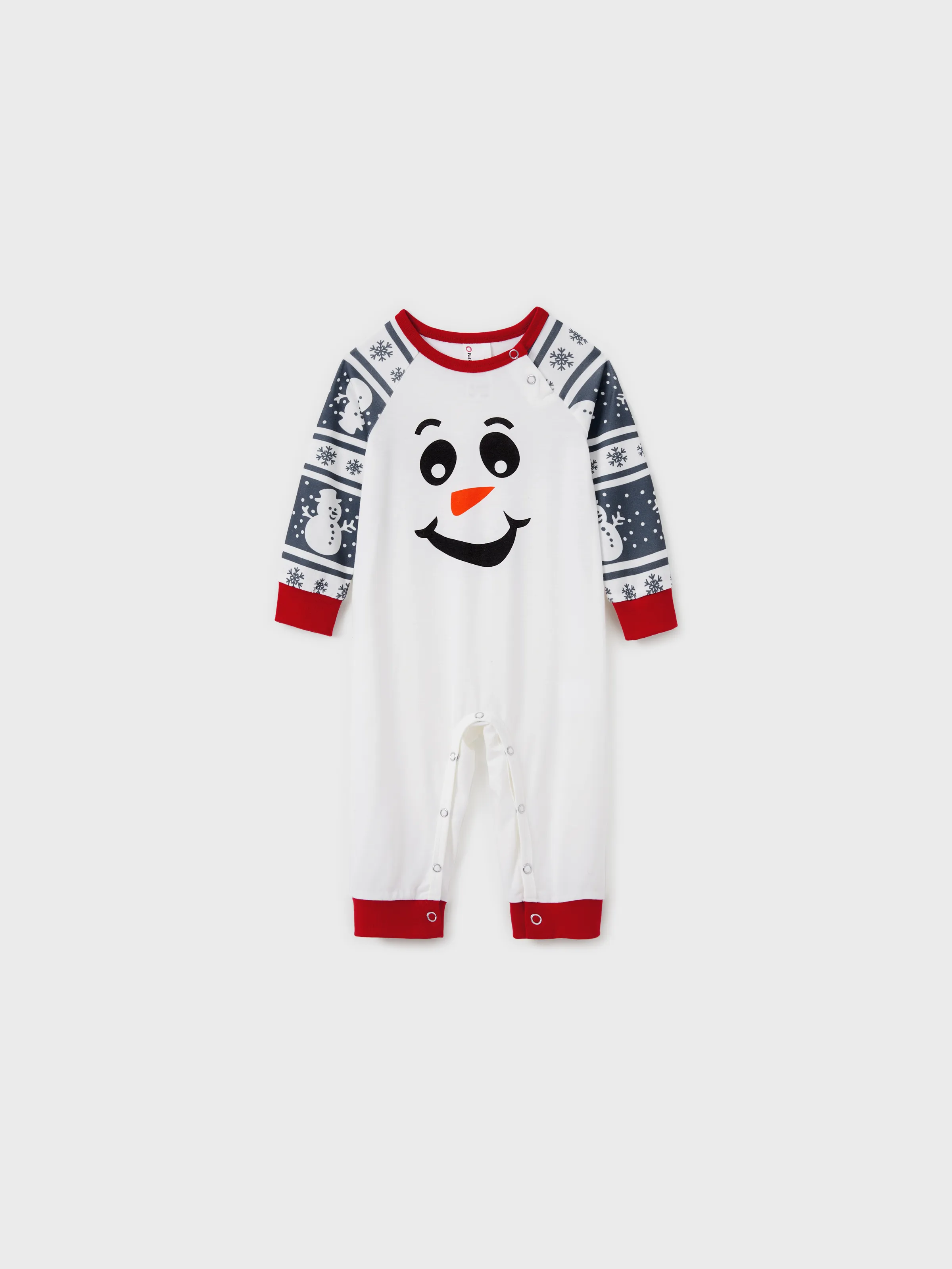 Matching Christmas Pajamas Family Snowman Pattern Long Sleeves PJs Sets Christmas Socks Dark Grey - XNAUWBI