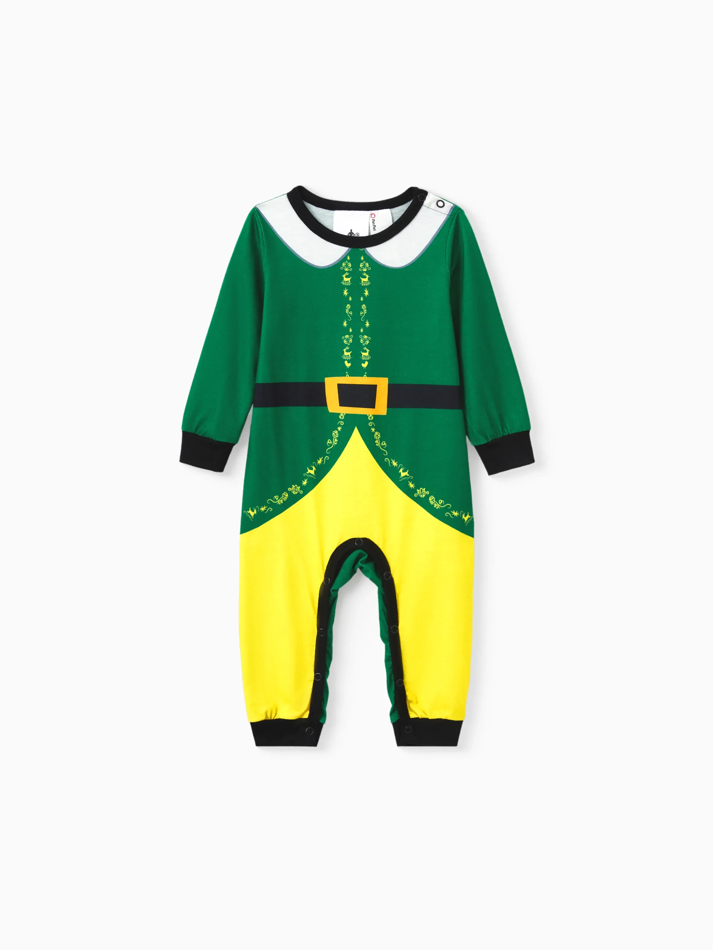 ELF Christmas Family Matching Belt and Collar Pajamas Sets with Christmas Socks - XNAUWBI
