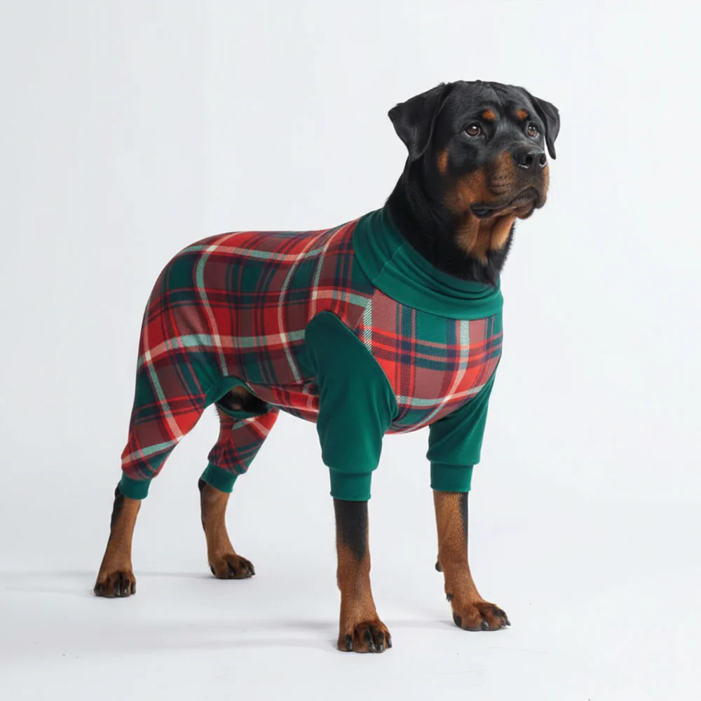 Dog Pajama - Green and Red Plaid - XNAUWBI